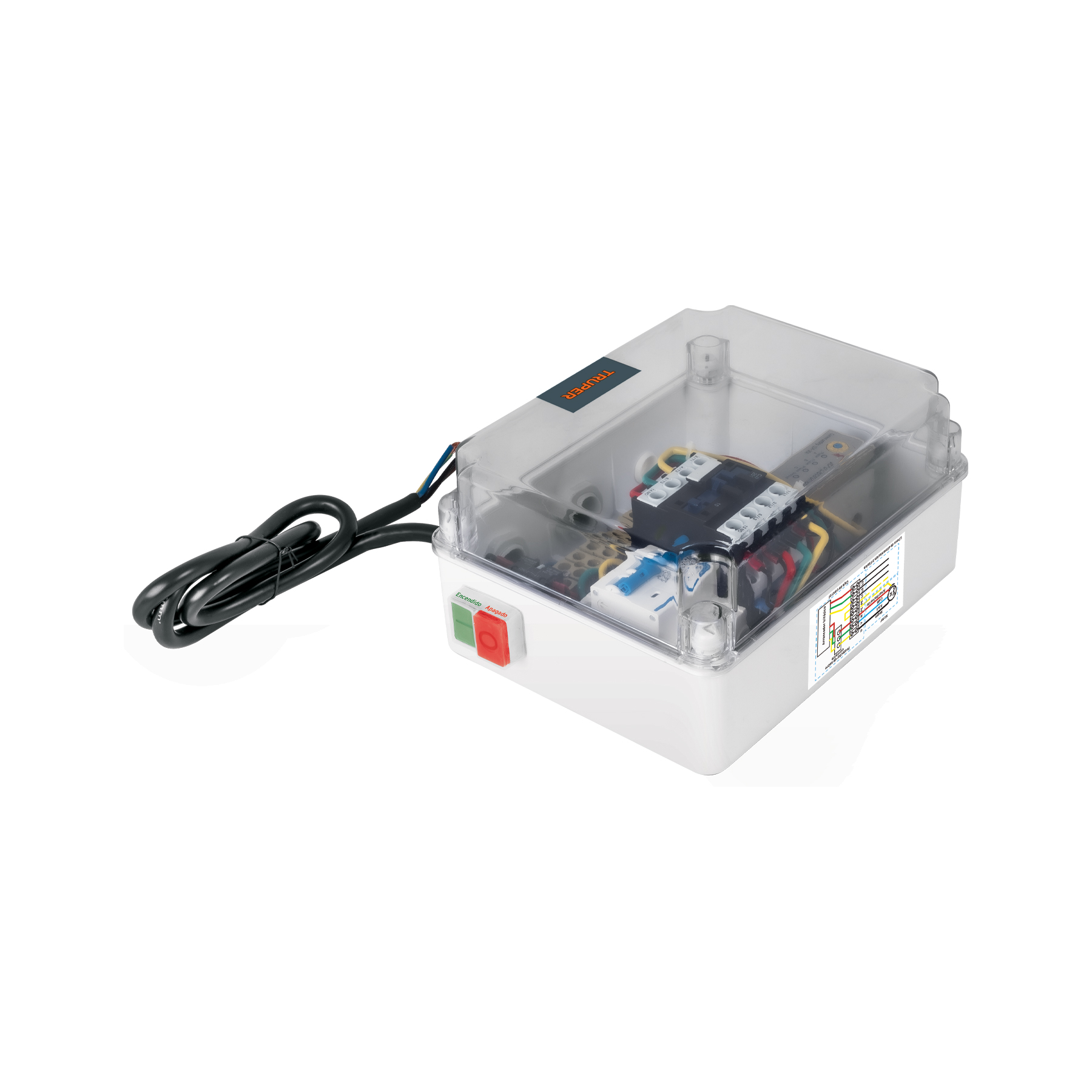 Caja de control p/bomba pozo profundo 5 1/2 HP, 220V, Truper