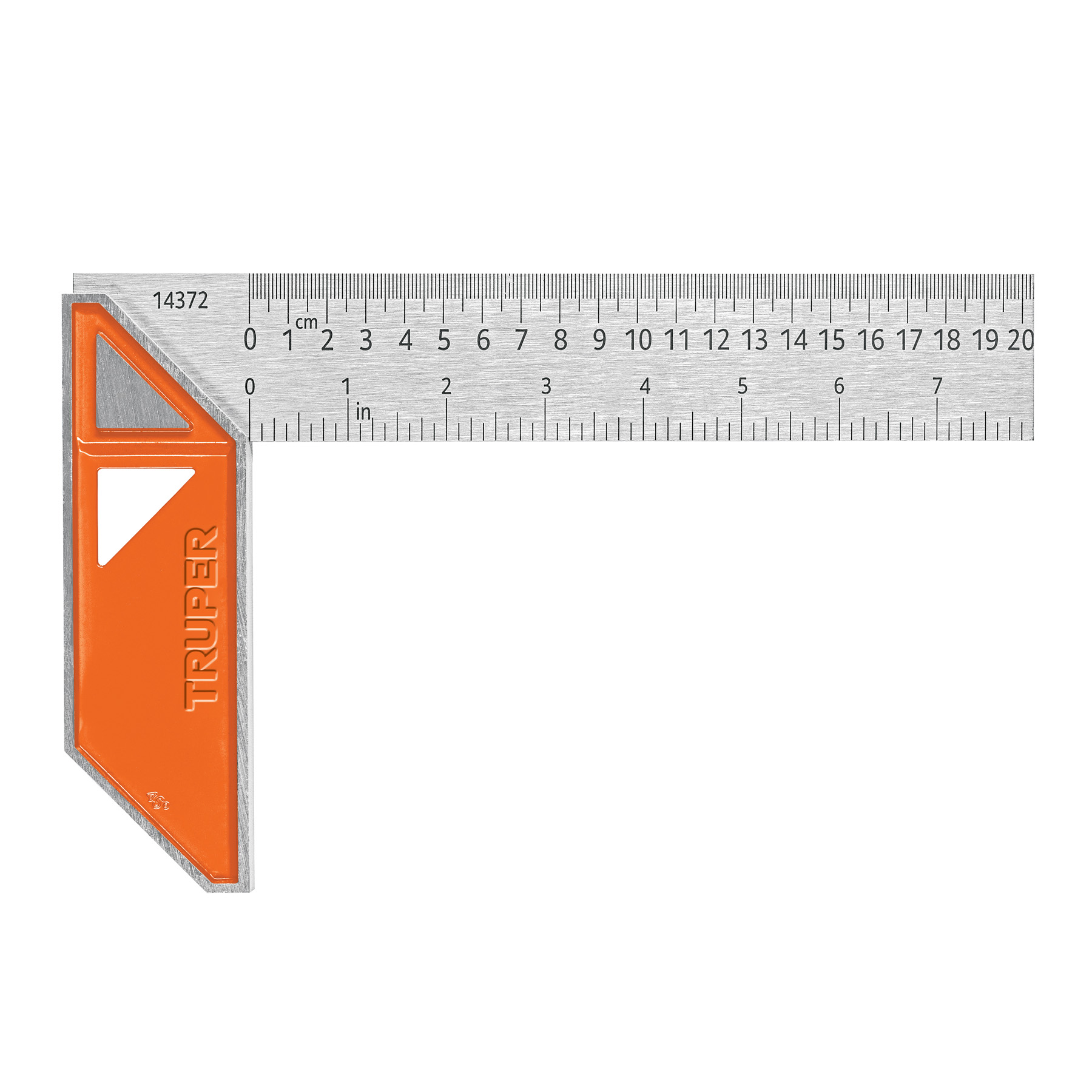 14372 / EC-8 TRUPER Escuadra 8' para carpintero con mango 100% de aluminio