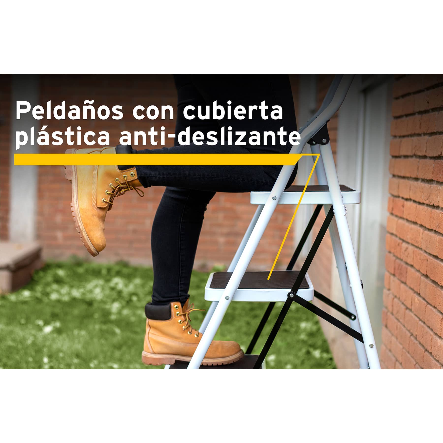 Pretul ESTU-2P, Escalera tubular, plegable, 2 peldaños 