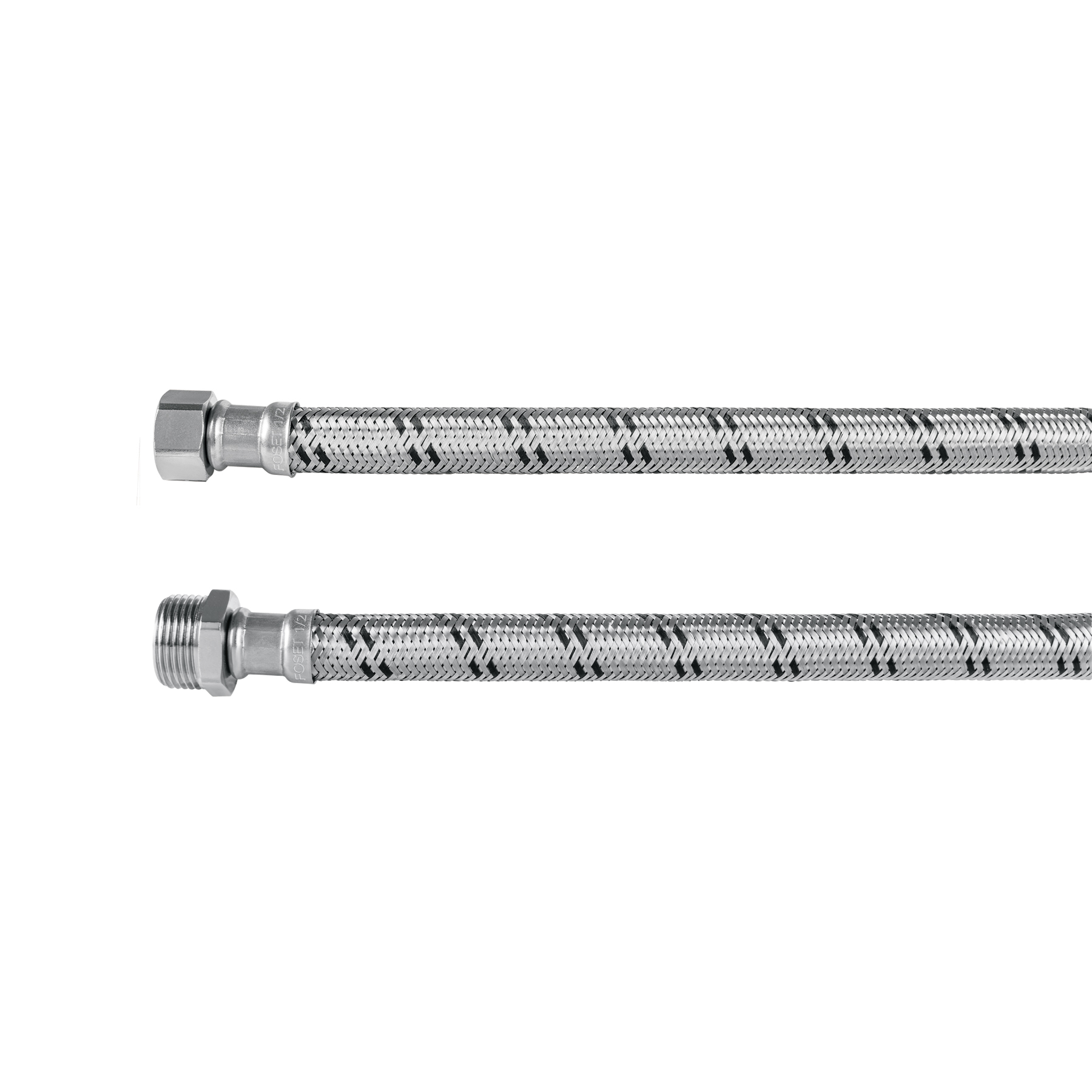 Manguera para boiler, acero inox. 1/2'H x 3/4'M, 60 cm