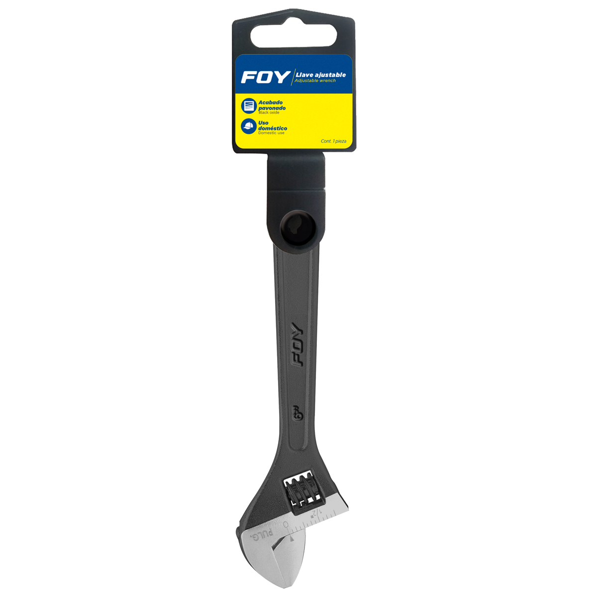Llave ajustable pavonada 6" Foy