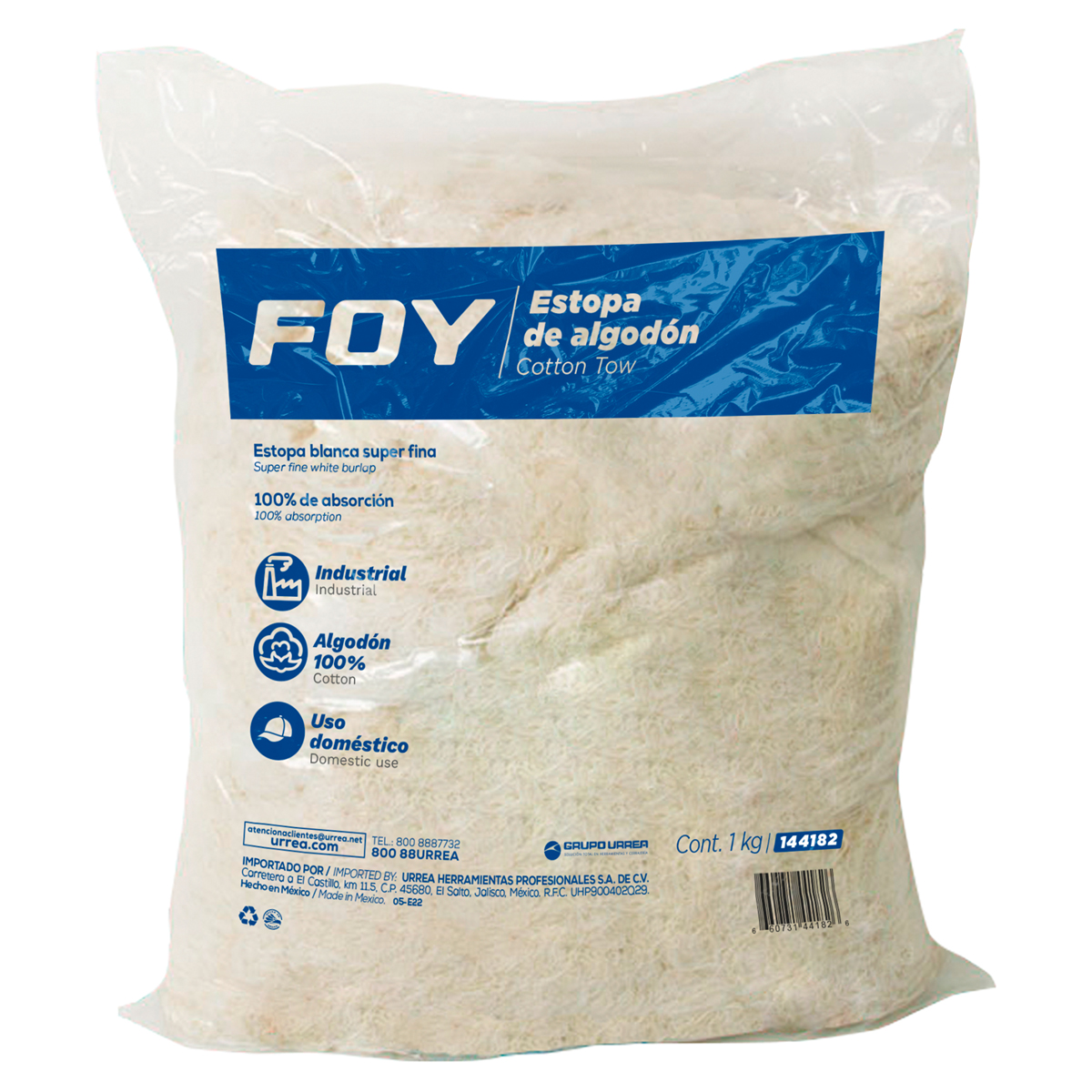 Estopa de algodón 1 kg Foy
