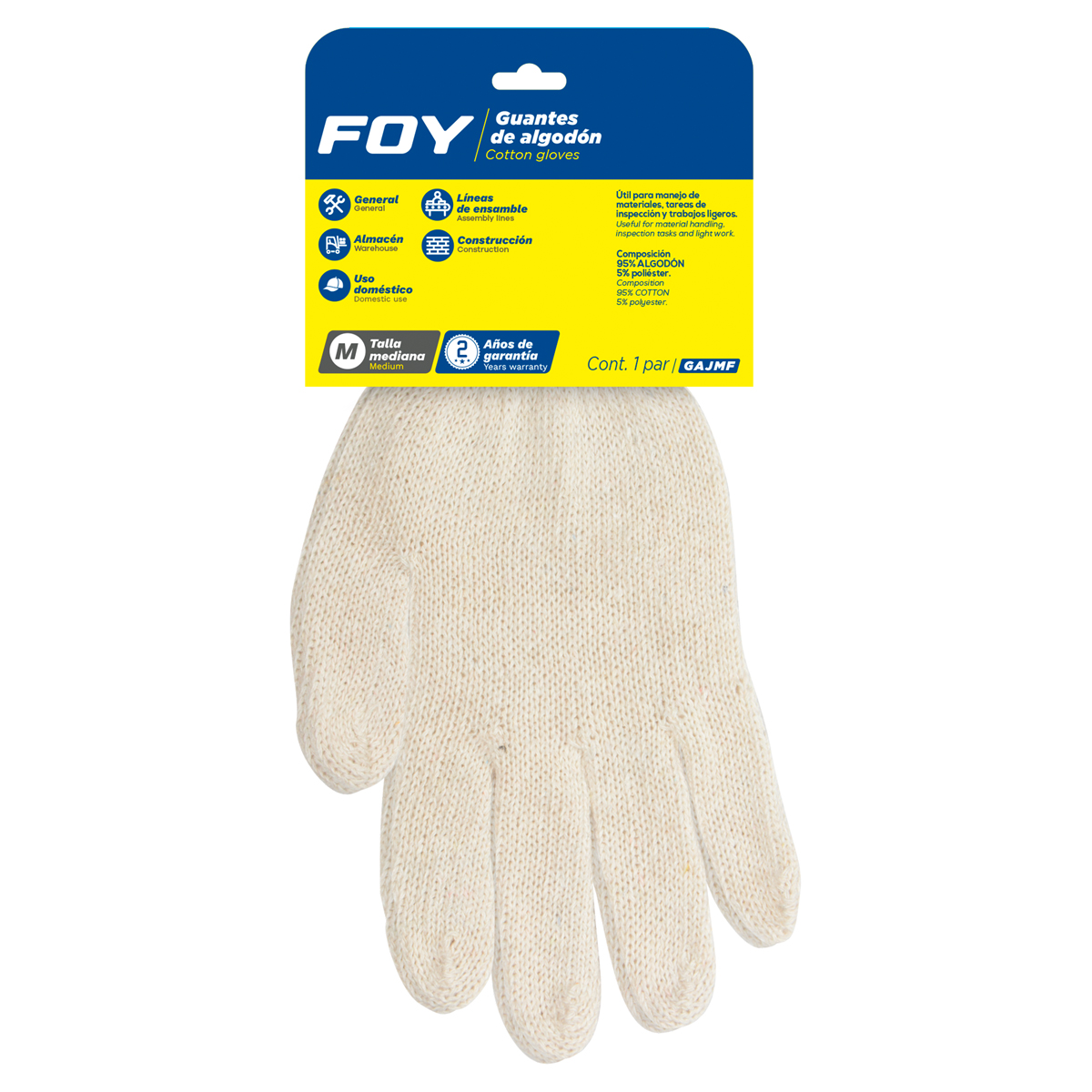 Guantes de algodón tipo japones M Foy