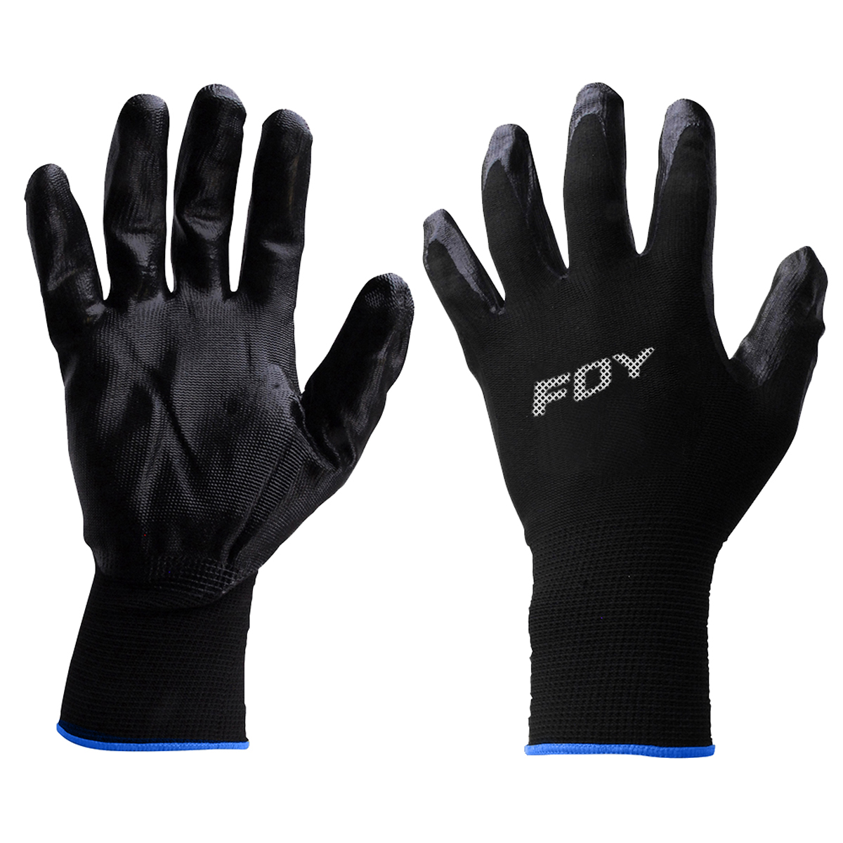 Guantes de nailon con recubrimiento de nitrilo M Foy