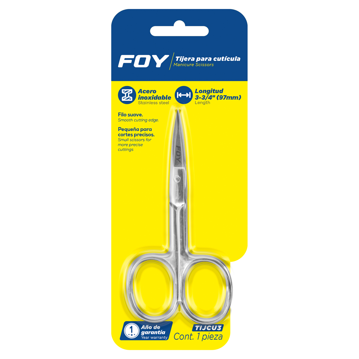Tijeras para uñas 3-3/4" Foy