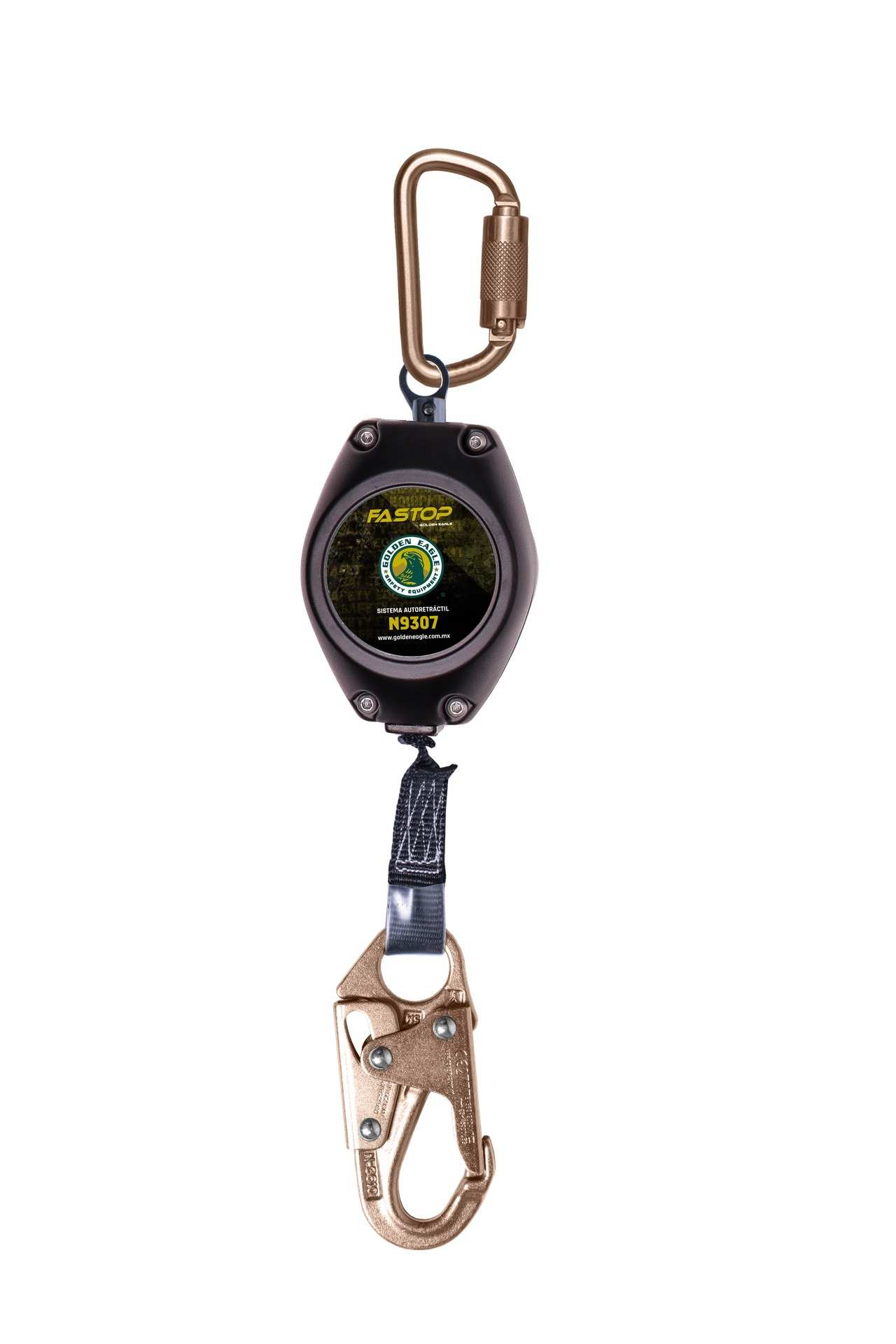 Línea de Vida Autoretráctil de Banda HPPE de 2.1 m GOLDEN EAGLE N9307