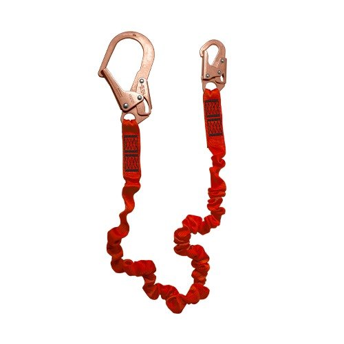Eslinga Amortiguador de Impacto con 1 Gancho de Acero de 3/4" y 1 de 2 1/4" Rojo GOLDEN EAGLE GESAP-G