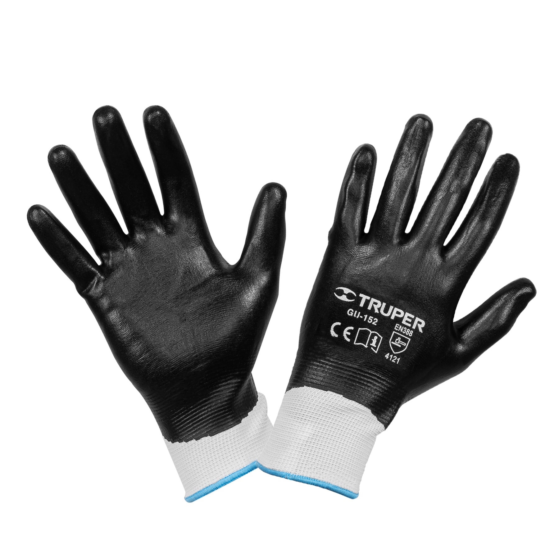 G & F 15226 M Guantes de jardinería, trabajo con revestimiento de nitrilo  guantes de la mujer, paquete de 6 pares