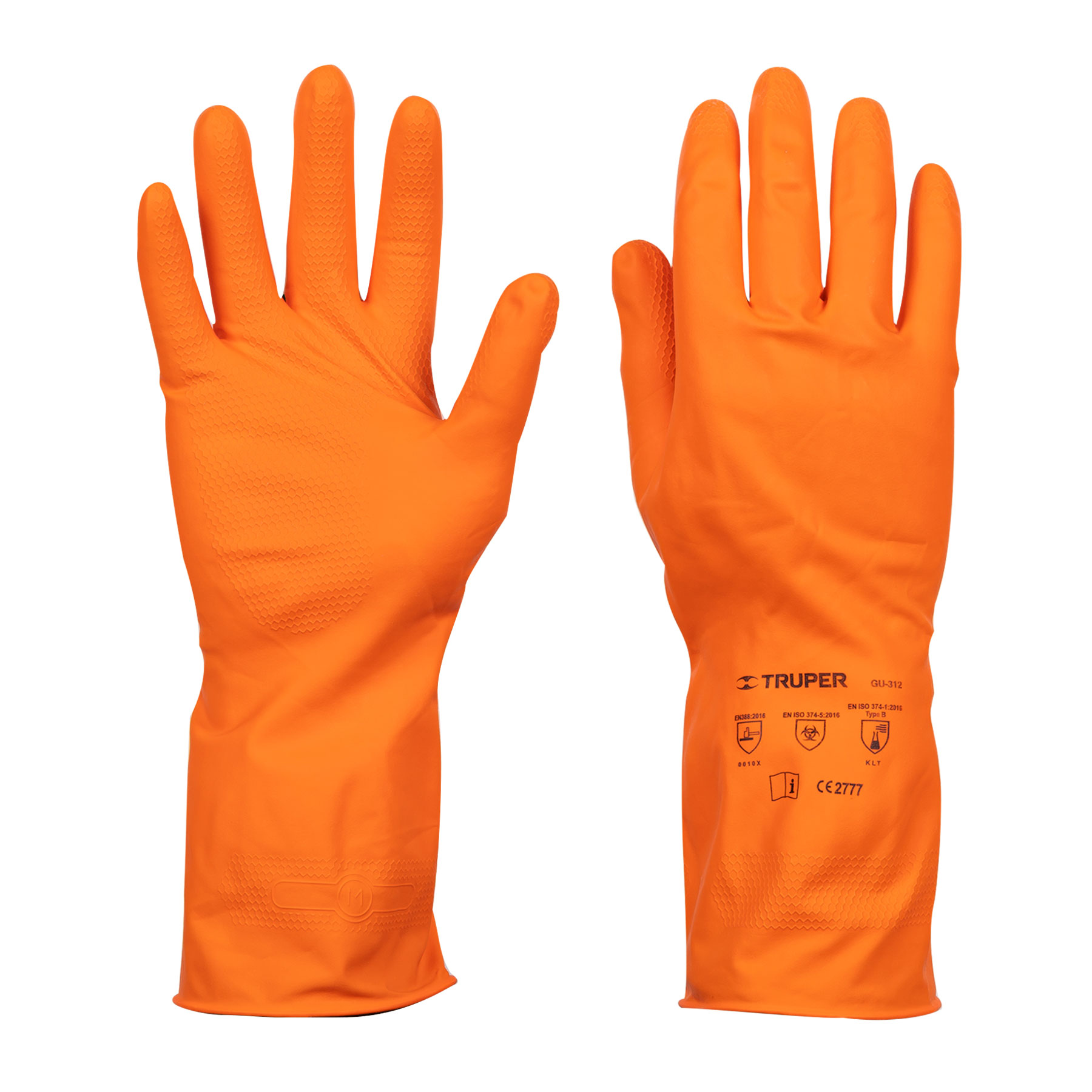 Guantes De Latex Para Limpieza Medianos Reforzados Truper GU-332