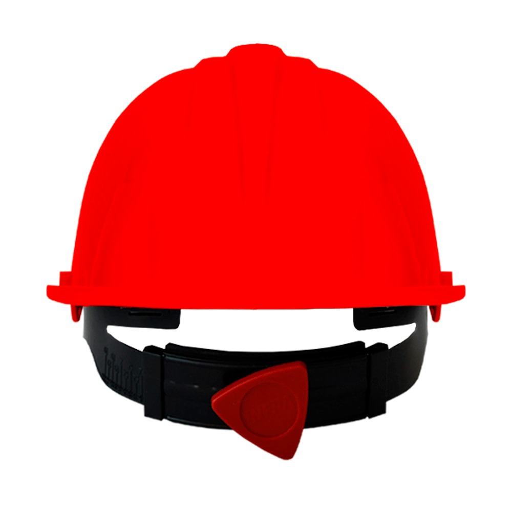 Casco de Protección con Suspensión de 6 Puntos con Ajuste Matraca o Intervalos Rojo INFRA 1CP211
