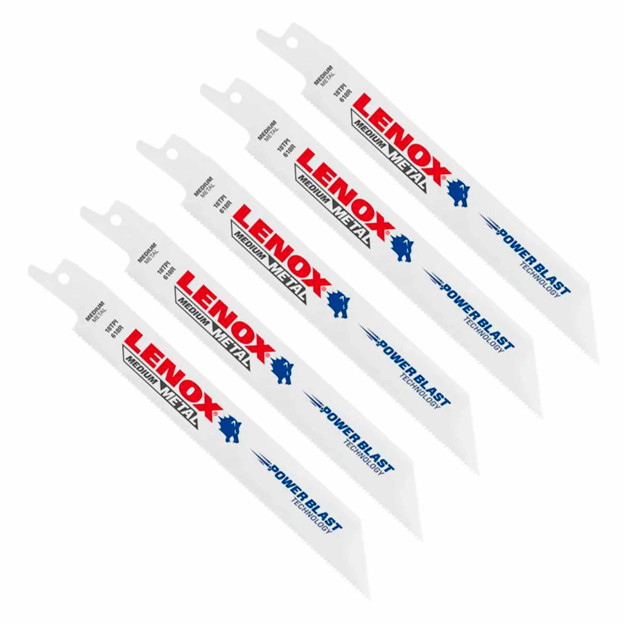 Segueta Sable Bimetálica LENOX 618R 6" x 3/4" x .035" (18 DPP) Hoja de Sierra Sable Bimetálica 618R de 6 Pulgadas x 3/4 Pulgadas x 0.035 (18) 5 Piezas