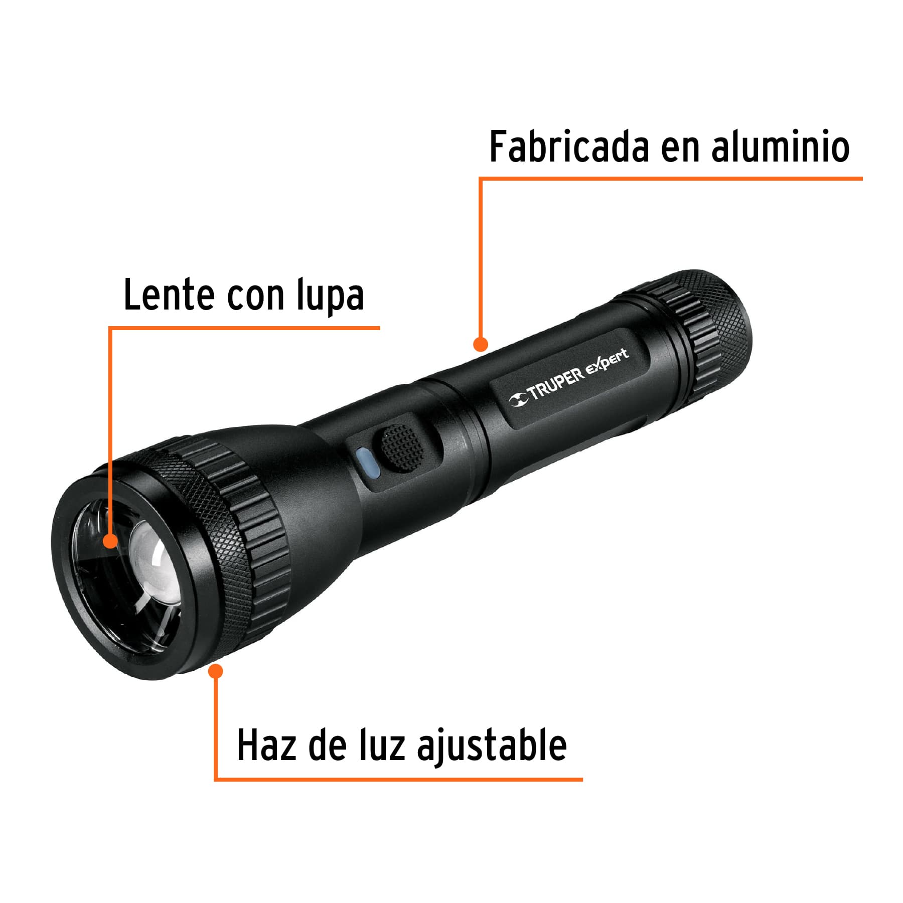 Linterna LED recargable de aluminio 820 lm Truper Expert