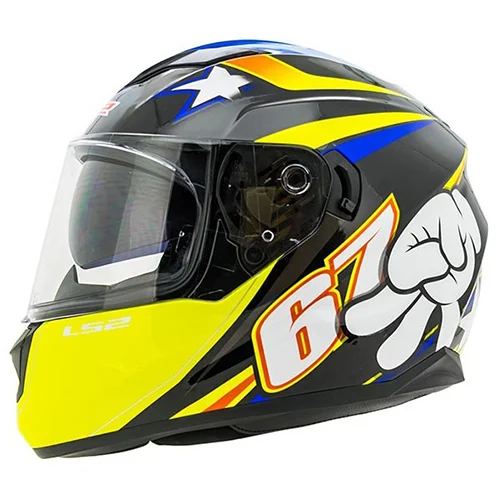 CASCO CERRADO LS2 STREAM SUPERSTAR L NGO/MATE/AMA FLUO/BCO/A