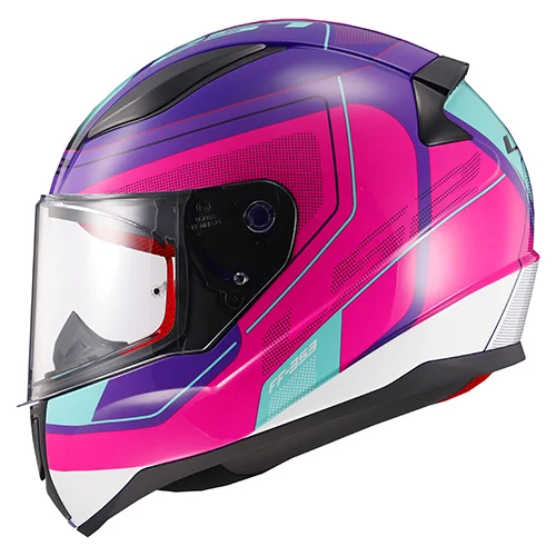 CASCO CERRADO LS2 RAPID GRAPHIC M ROS/MOR/TURQ/BCO FF353