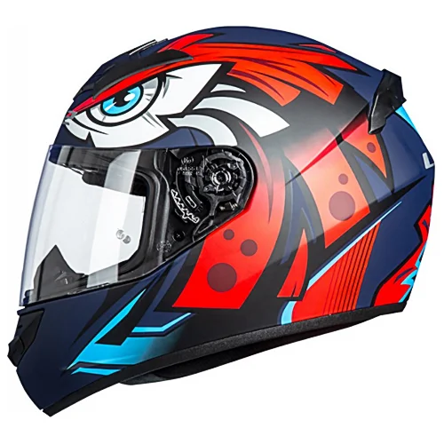 CASCO CERRADO LS2 ROOKIE TRIBAL XL ROJ/MATE/AZL/BCO FF352