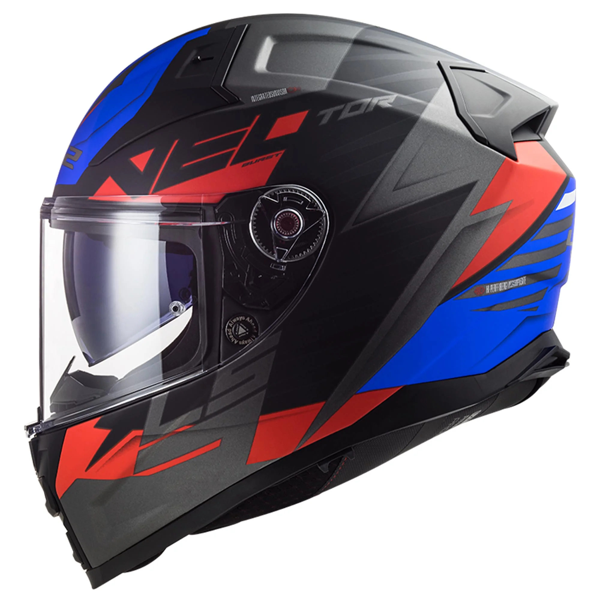 CASCO CERRADO LS2 VECTOR II ABSOLUTE 2XL NGO/ROJ/AZL/MATE FF