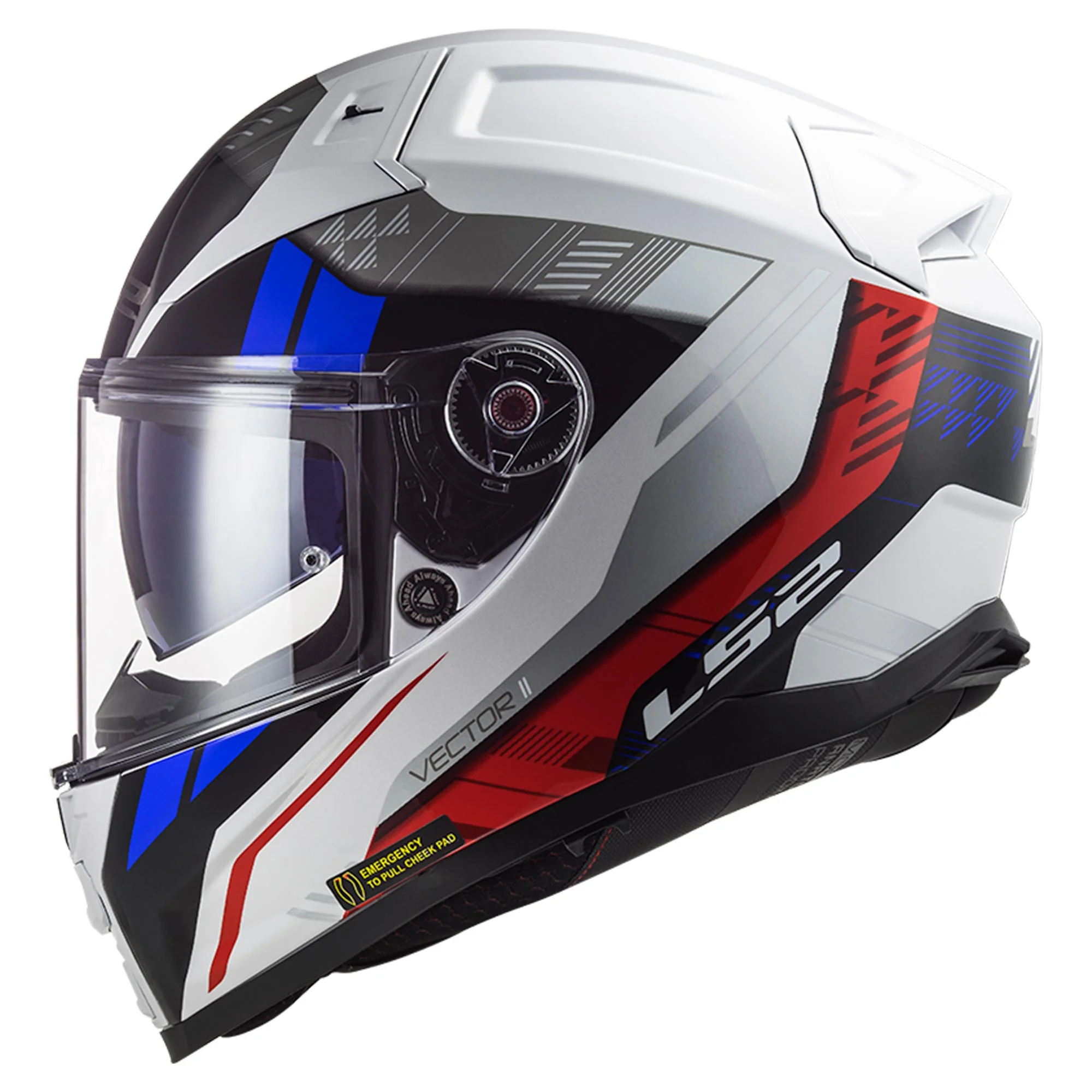 CASCO CERRADO LS2 VECTOR II STYLUS 2XL BCO/ROS FLUO FF811