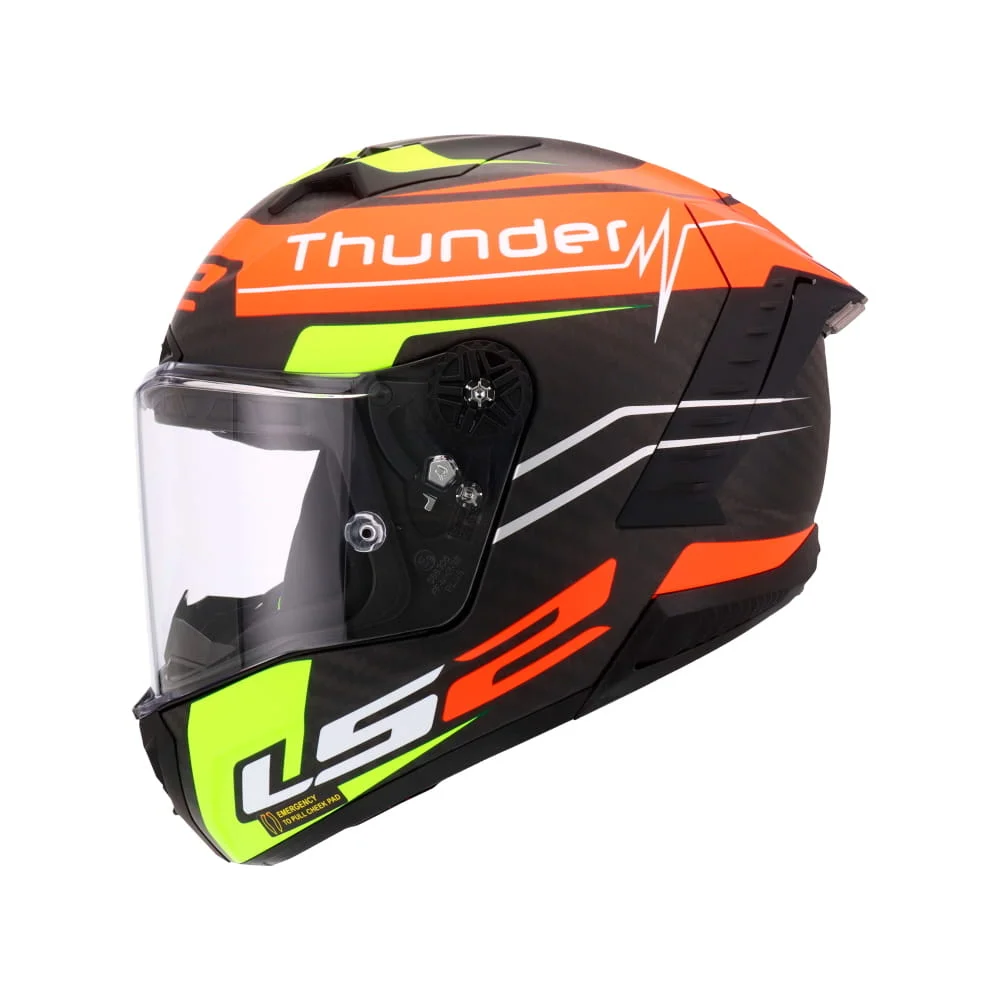 CASCO CERRADO LS2 THUNDER ATTACK L ROJ/AMA FF805