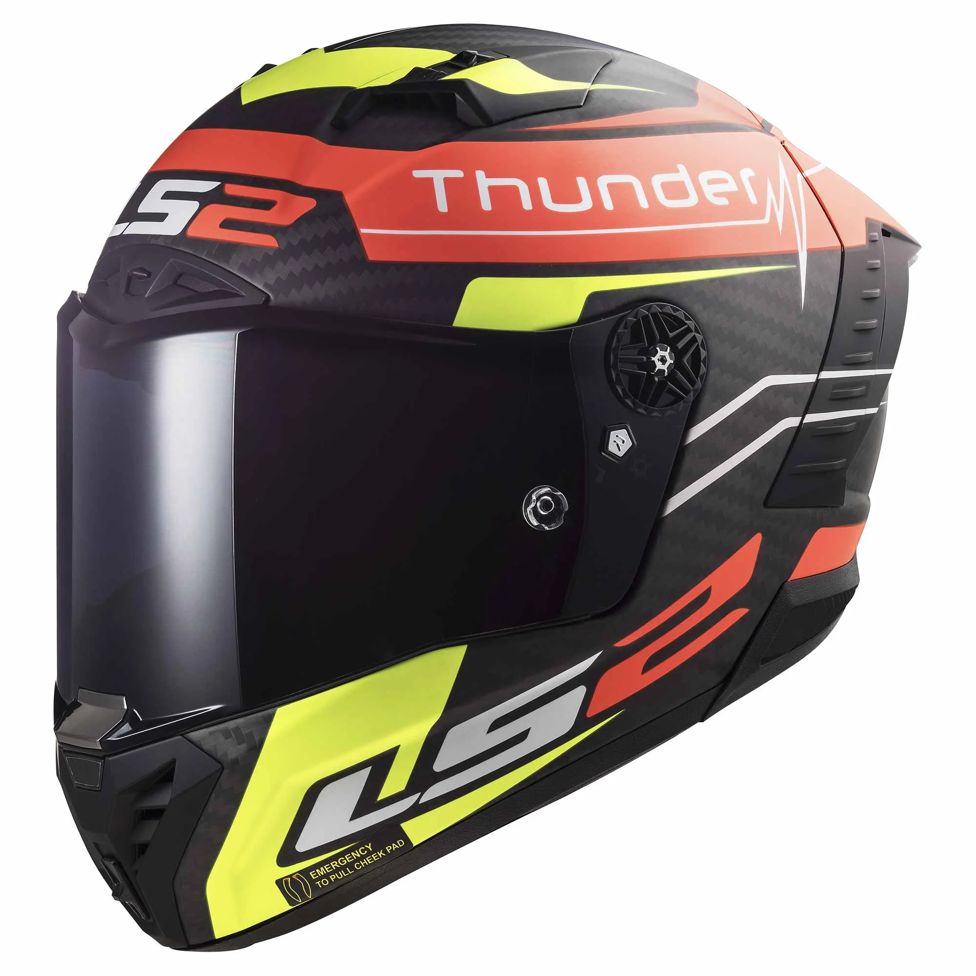 CASCO CERRADO LS2 THUNDER ATTACK XXL ROJ/AMA FF805