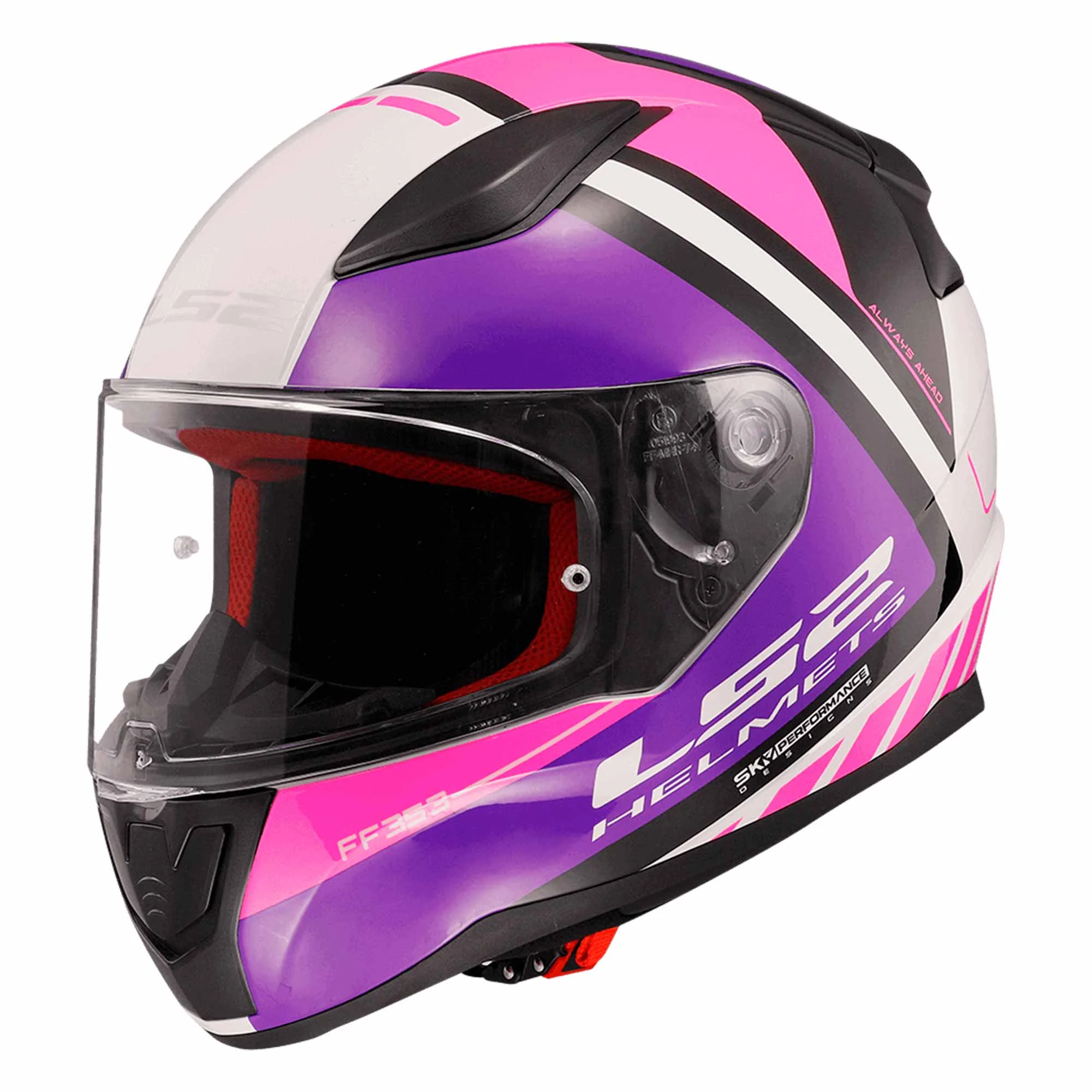 CASCO CERRADO LS2 RAPID II BLINK XS BCO/FUCSIA FF353