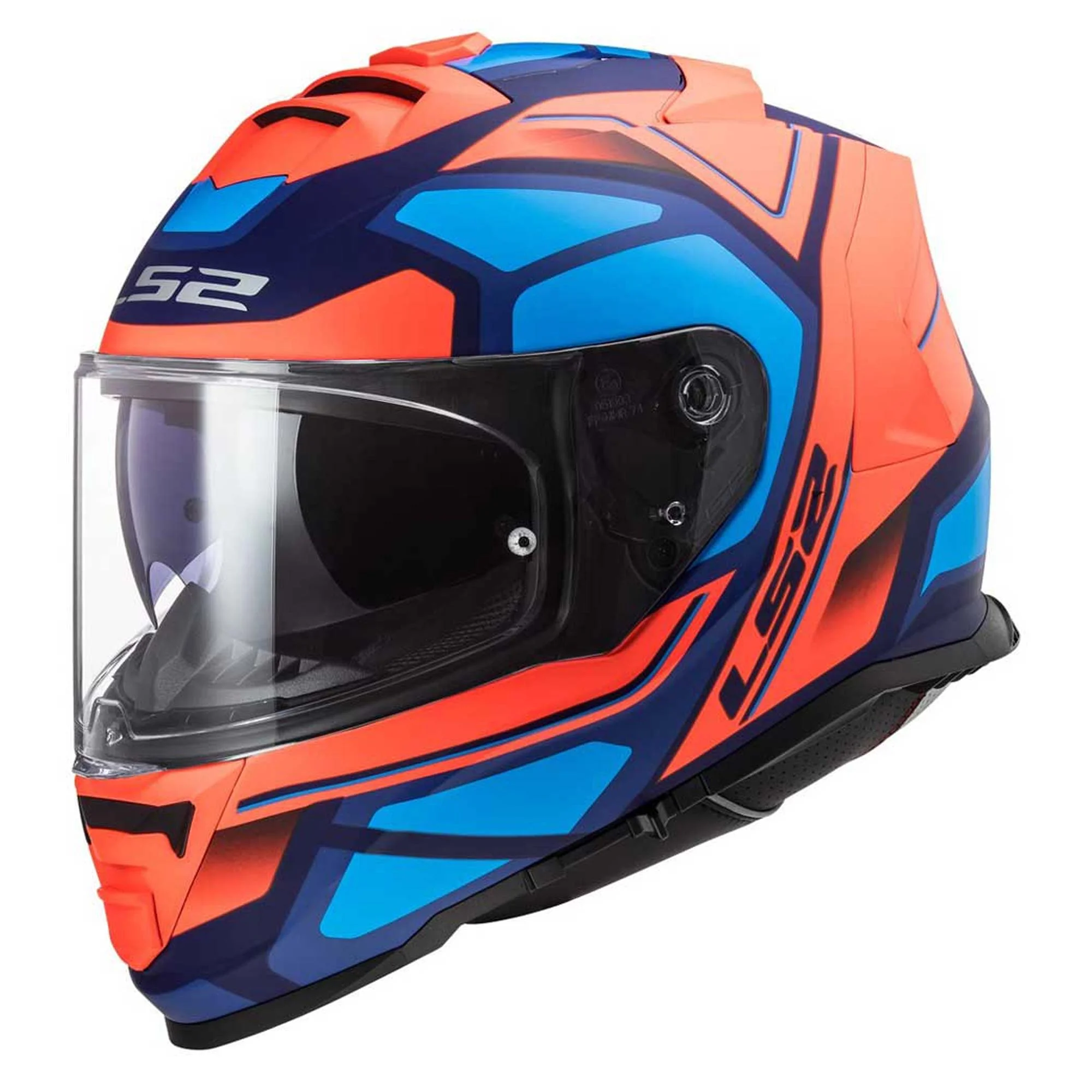 CASCO CERRADO LS2 STORM II FASTER L AZL MATE/NJA FLUO FF800