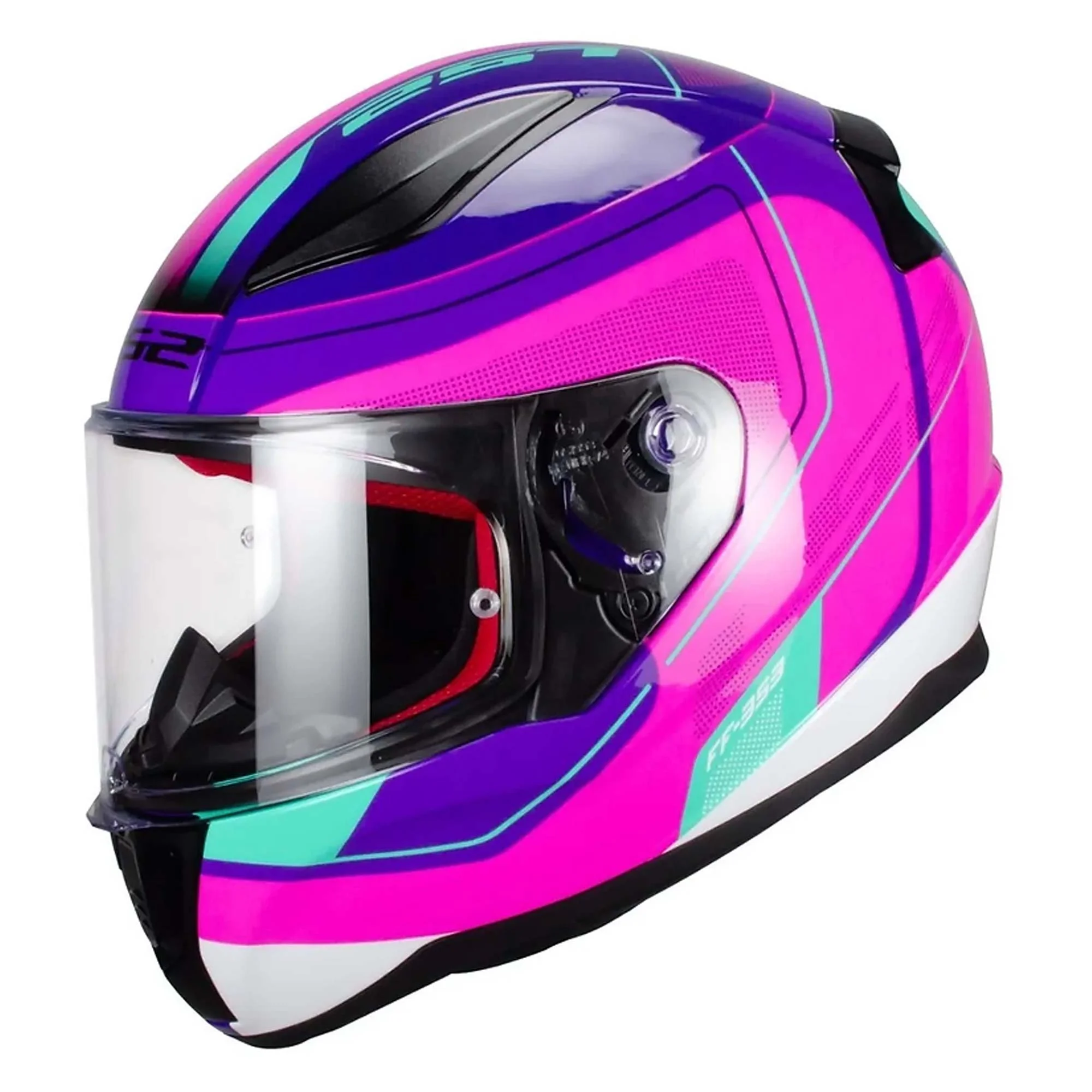 CASCO CERRADO LS2 RAPID II GRAPHIC M ROS/MOR/TURQ/BCO FF353