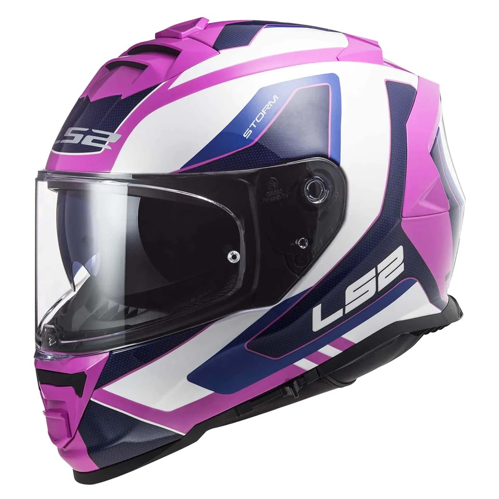 CASCO CERRADO LS2 STORM II TECHY M BCO/ROS FF800