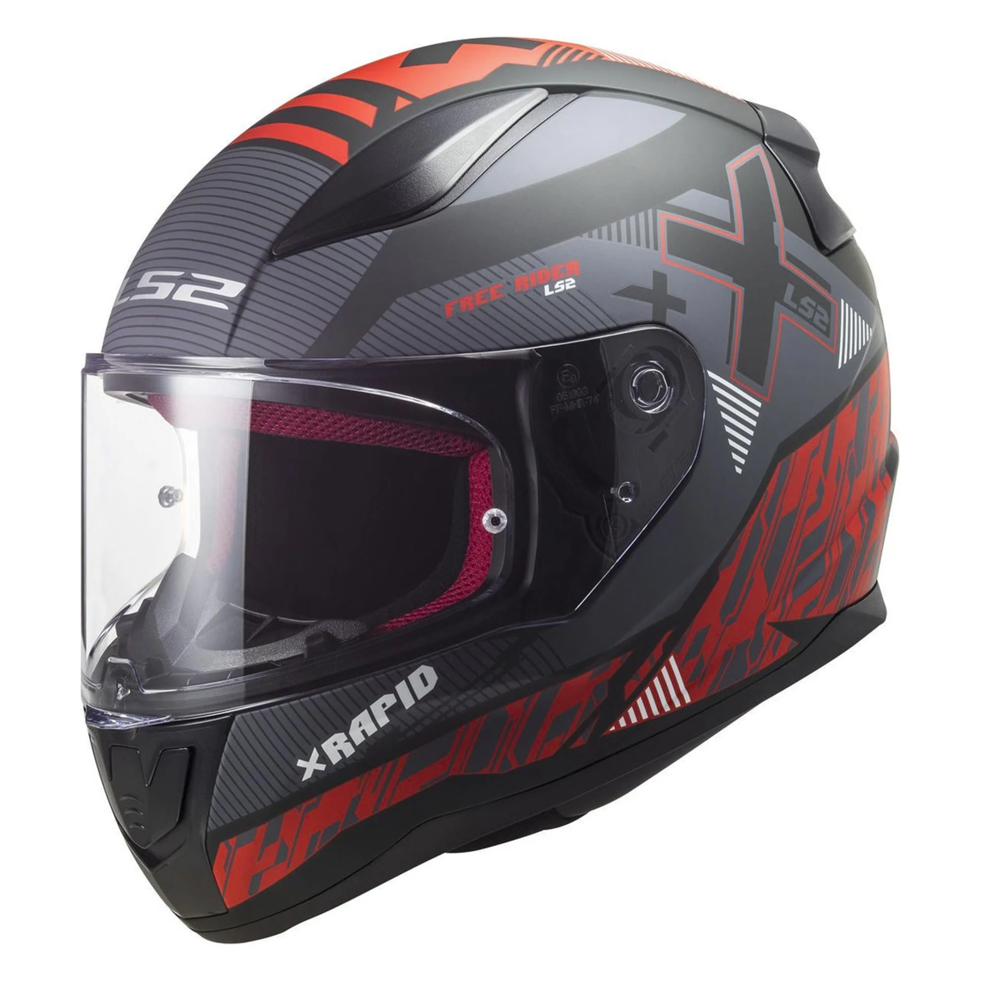 CASCO CERRADO LS2 RAPID II XTREET S NGO/ROJ FF353