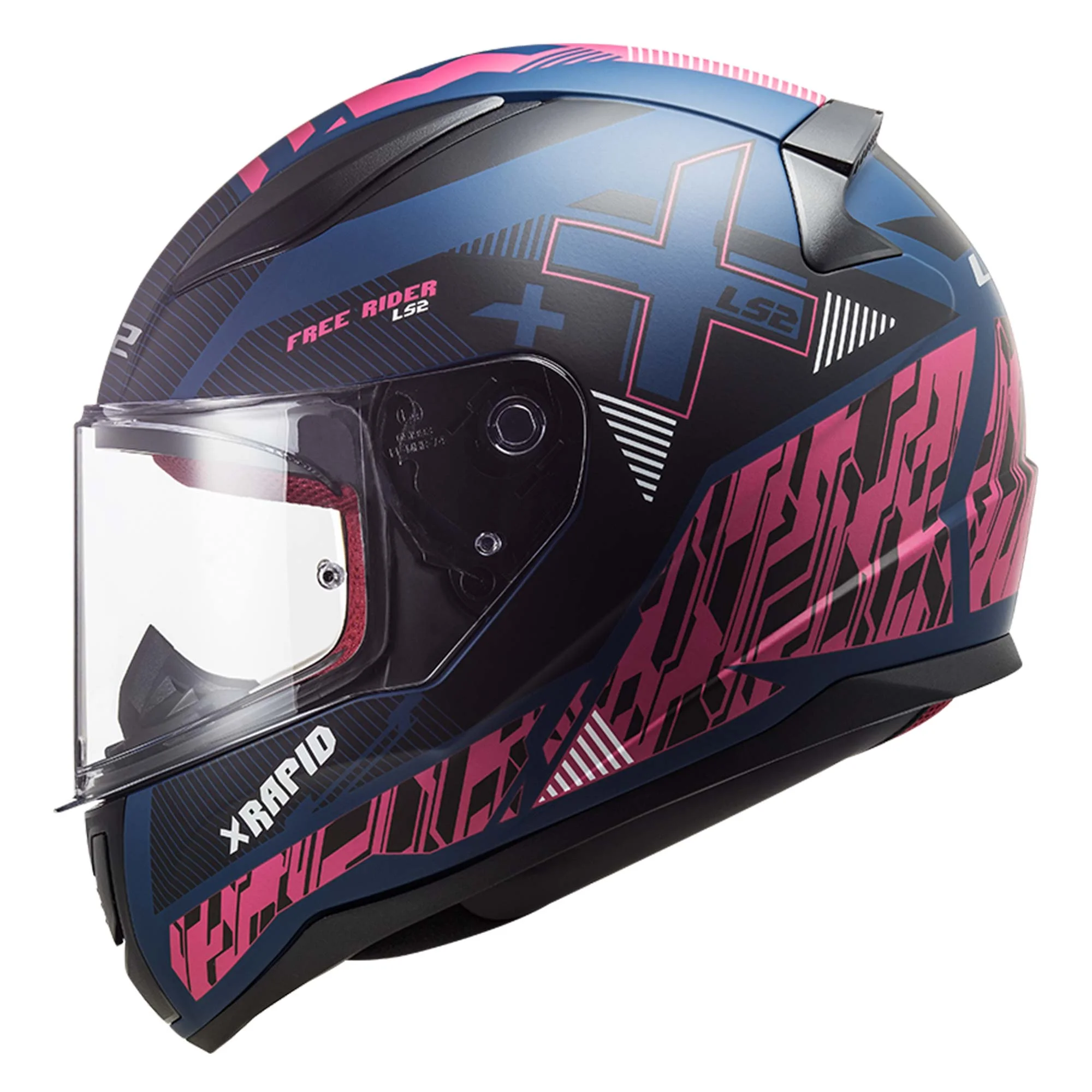 CASCO CERRADO LS2 RAPID II XTREET M AZL/MOR/MATE FF353