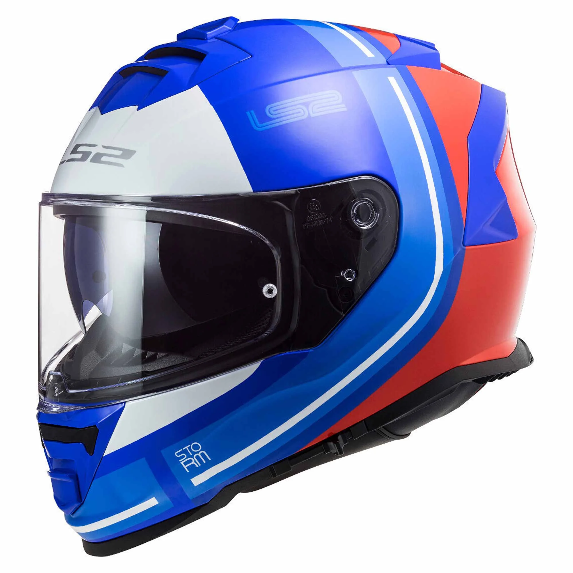 CASCO CERRADO LS2 STORM II SLANT XL AZL/ROJ FF800