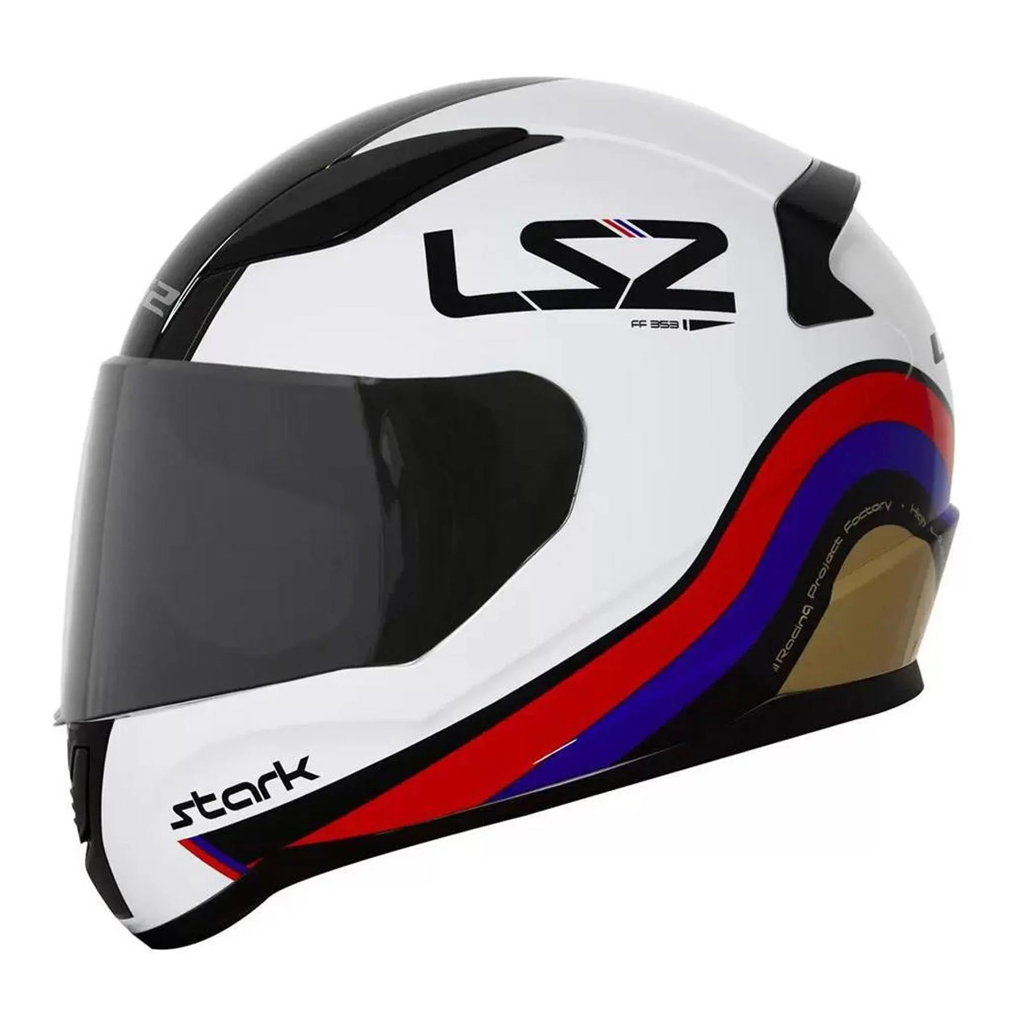 CASCO CERRADO LS2 RAPID II STARK M BCO/ROJ/AZL/DOR FF353