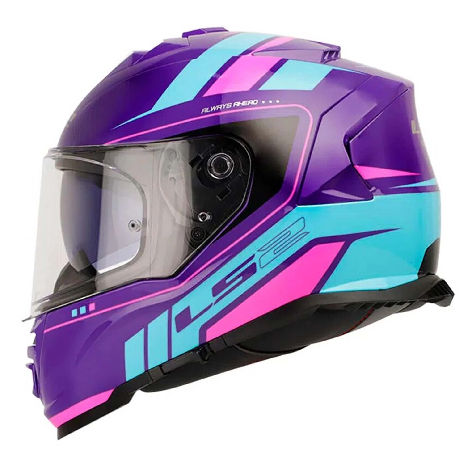 CASCO CERRADO LS2 STORM II FIST M PURPURA/AZL FF800