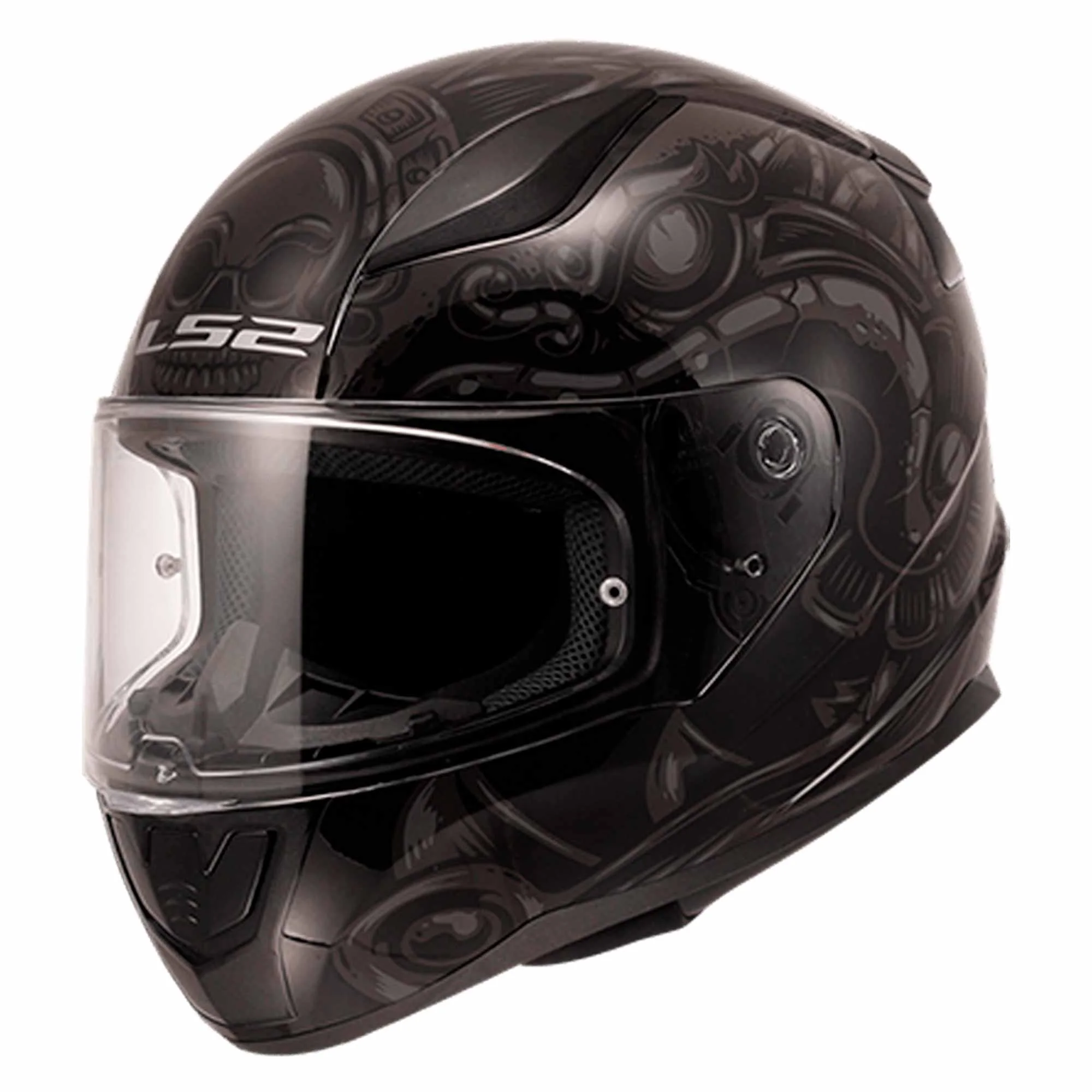 CASCO CERRADO LS2 RAPID II AZTECA M NGO/GRS/MATE FF353