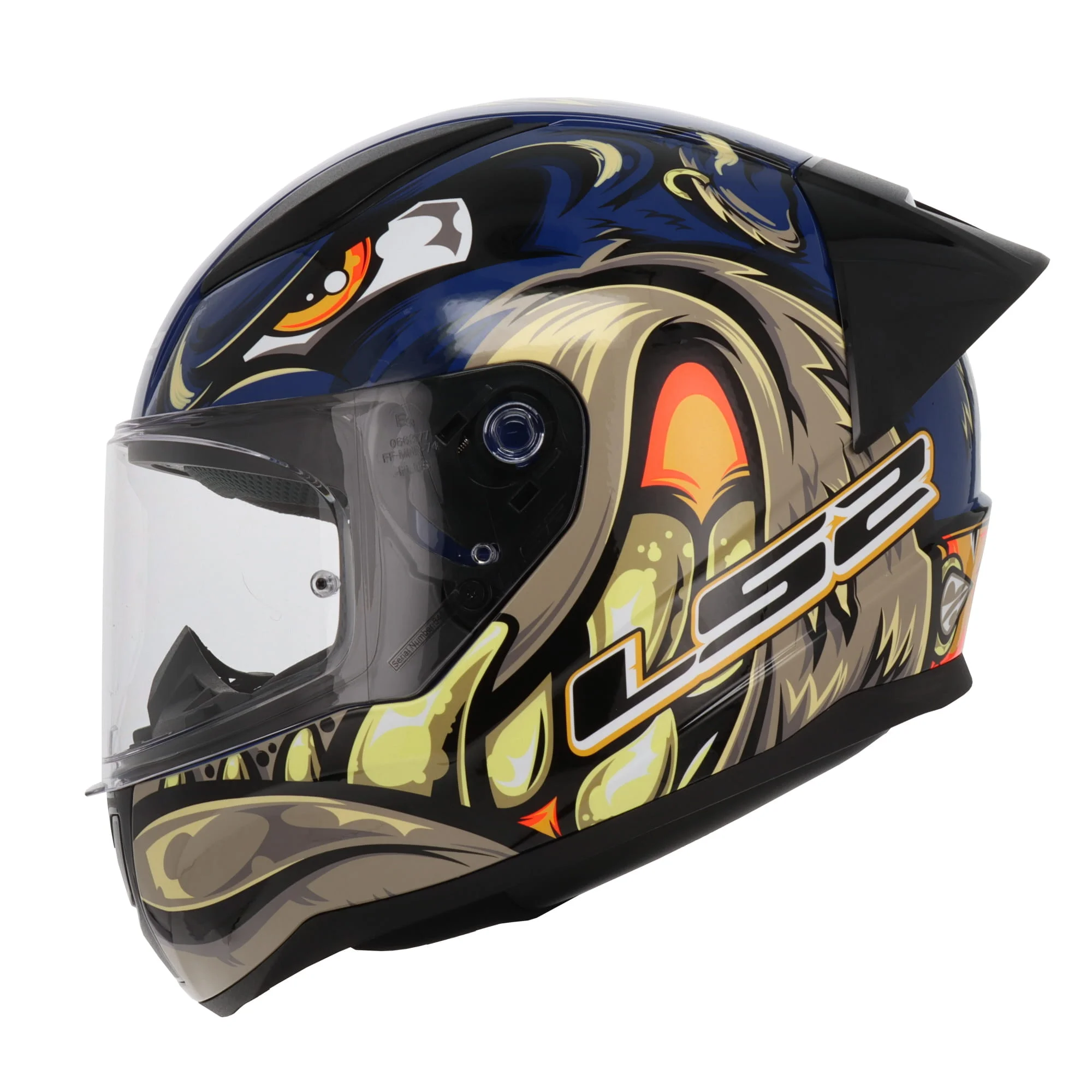 CASCO CERRADO LS2 RAPID II SPOX L AZL/GRS FF353