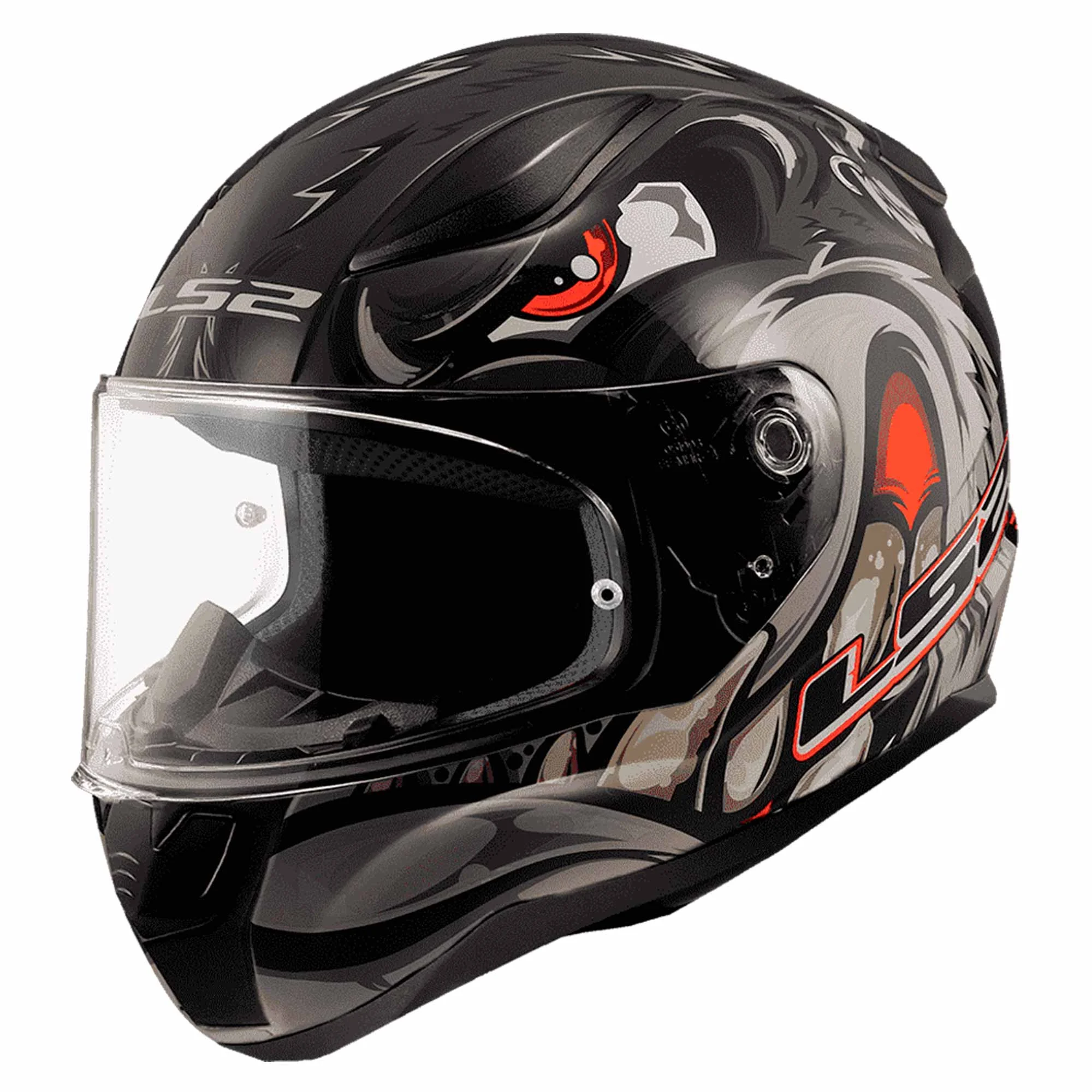 CASCO CERRADO LS2 RAPID II SPOX S ROJ/GRS FF353