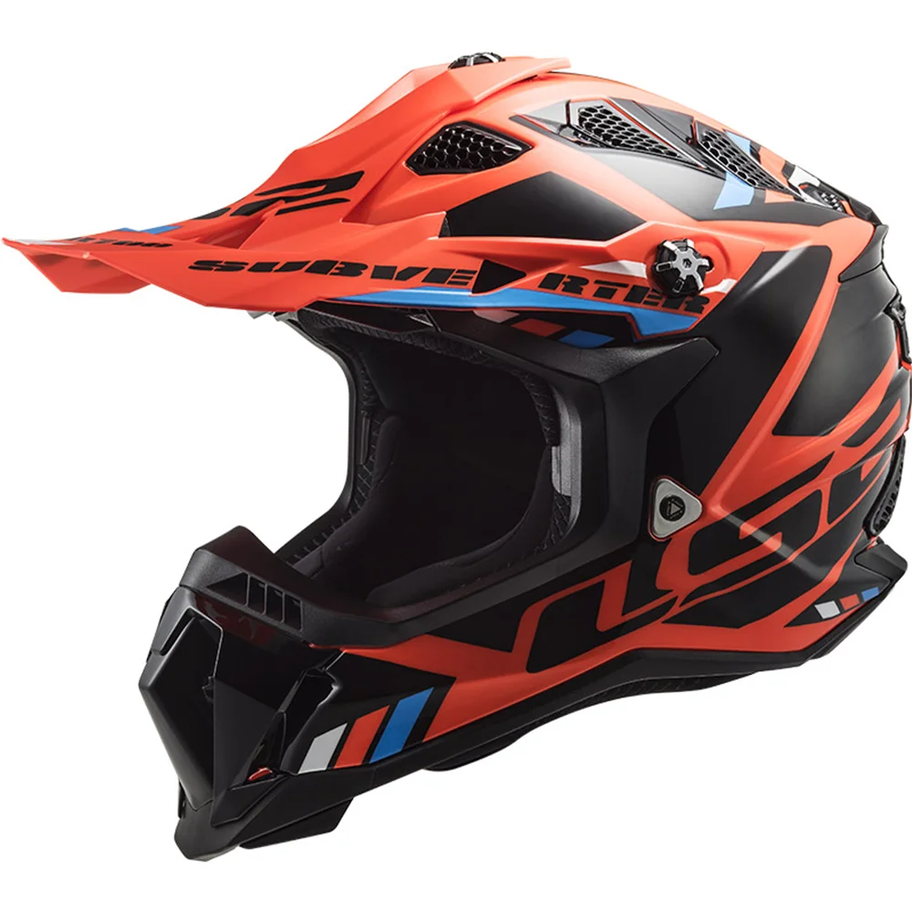 CASCO CROSS LS2 SUBVERTER STOMP S NJA FLUO/NGO MX700