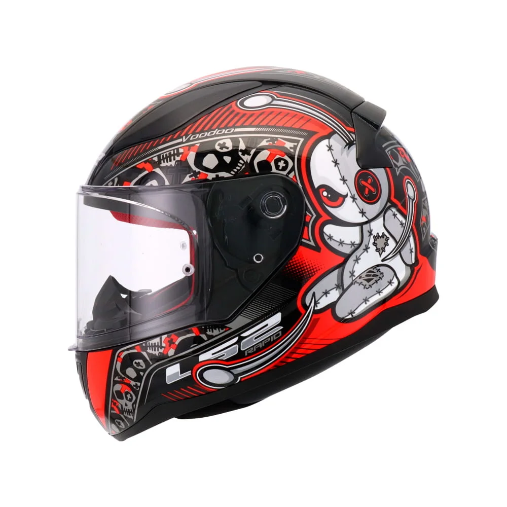 CASCO JUNIOR LS2 RAPID MINI VOODOO M NGO/ROJ CERRADO FF353