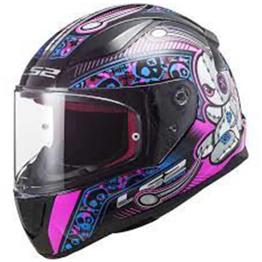 CASCO JUNIOR LS2 RAPID MINI VOODOO S NGO/ROS FLUO CERRADO FF