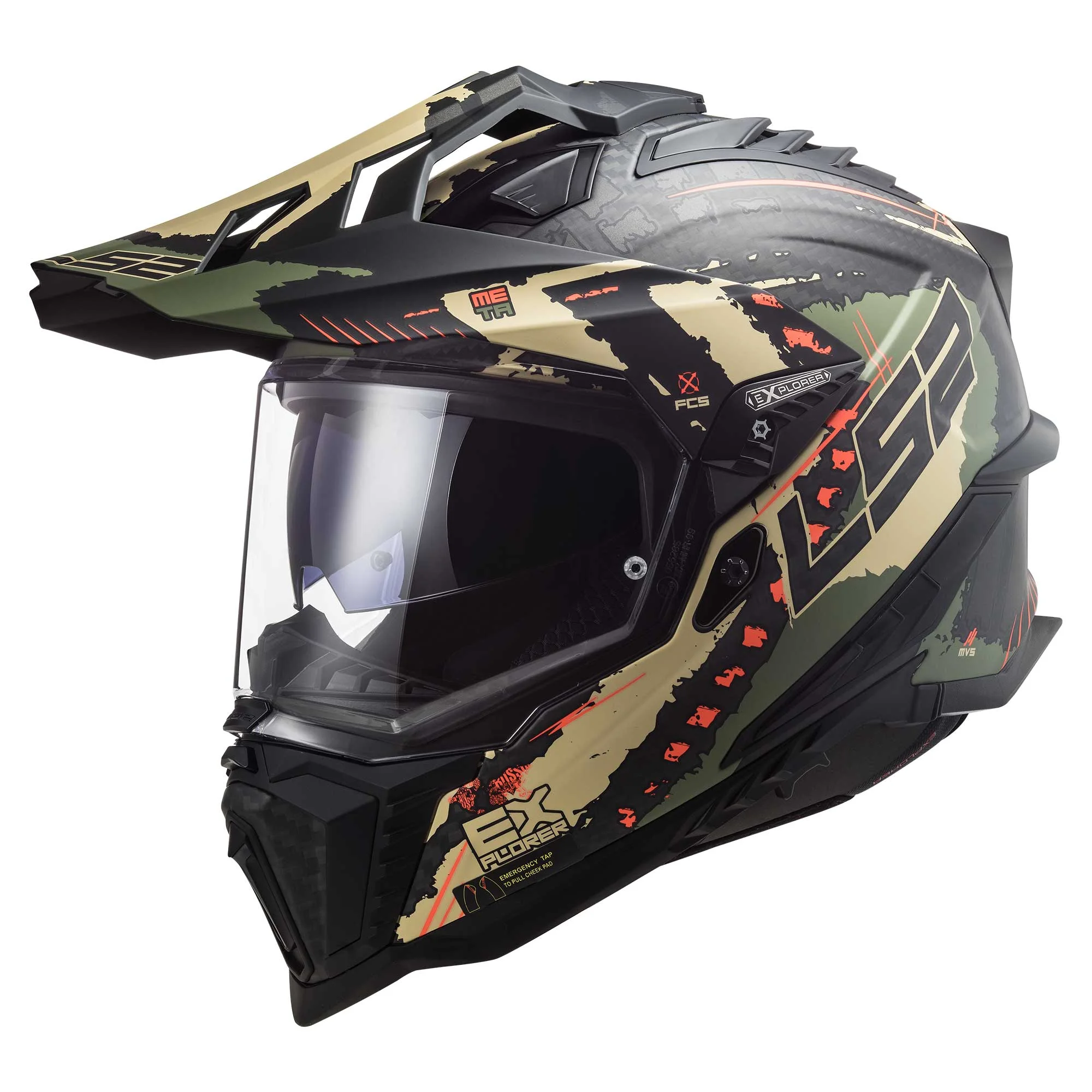 CASCO CROSS CITY LS2 EXPLORER EXTEND S VDE MILITAR/MATE MX70