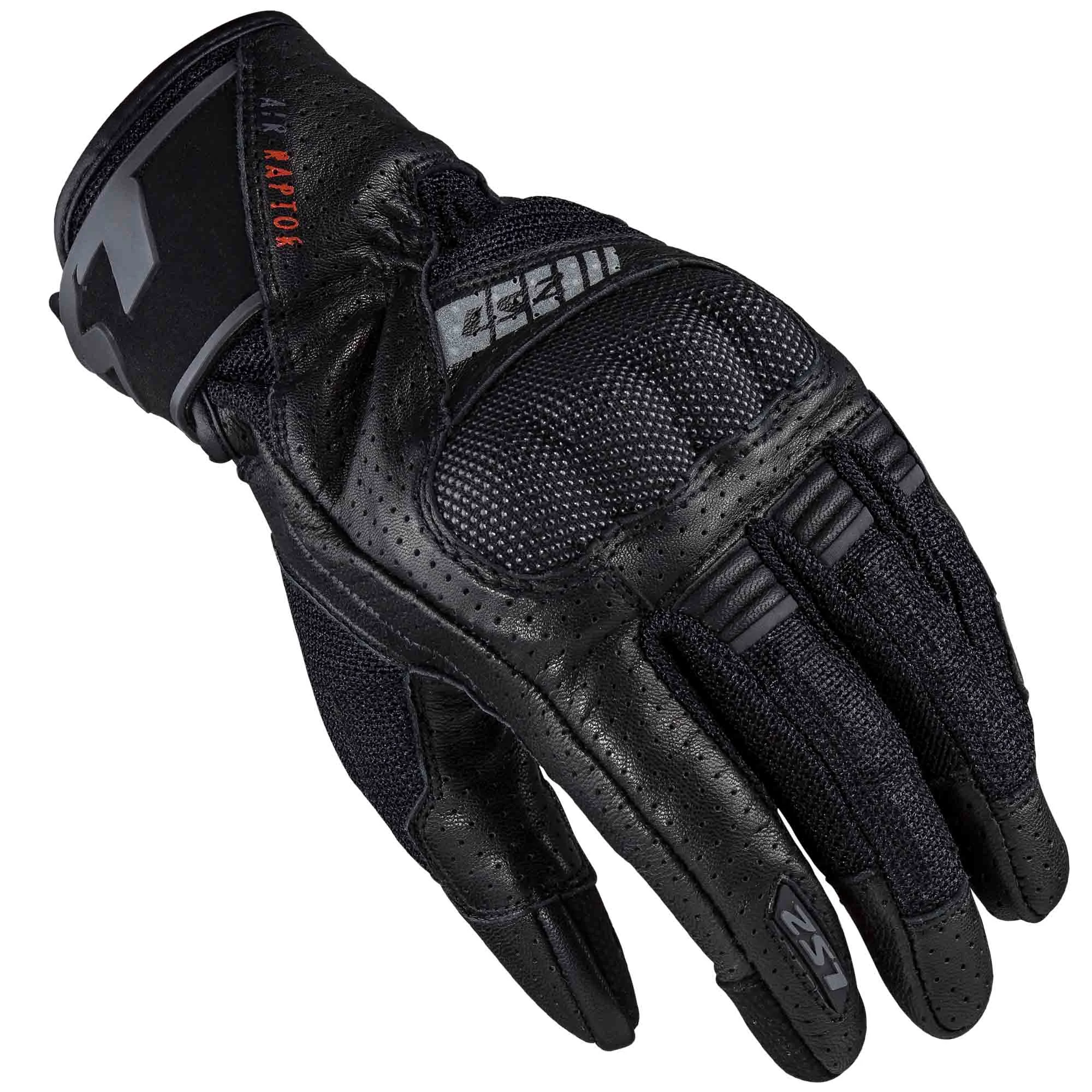 GUANTES VEL LS2 XL NEGRO AIR RAPTOR TEXTIL