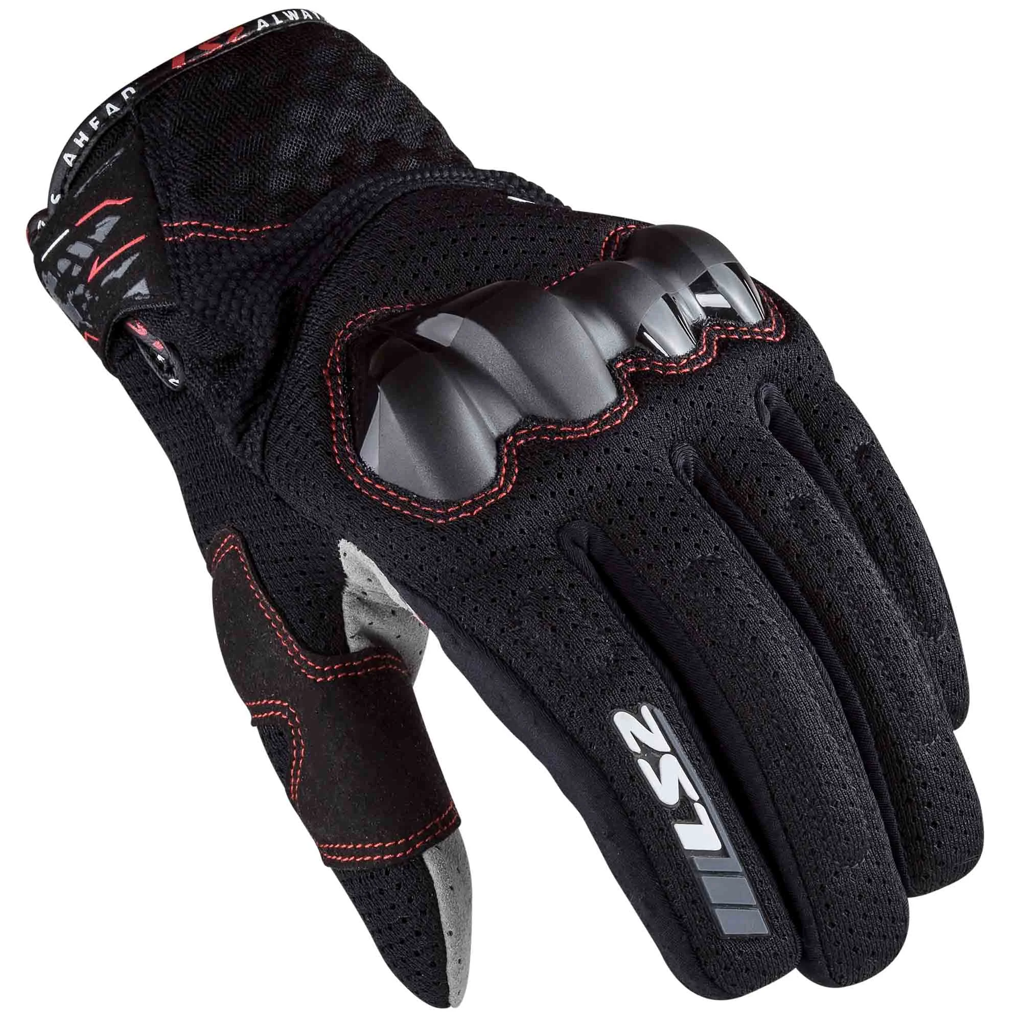 GUANTES VEL LS2 S NEGRO CHAKI TEXTIL