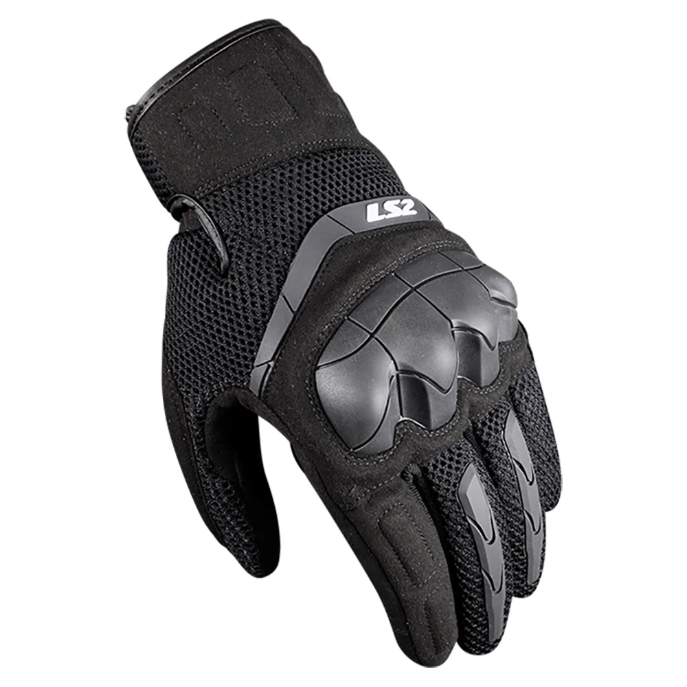 GUANTES VEL LS2 L NEGRO KUBRA TEXTIL P/DAMA