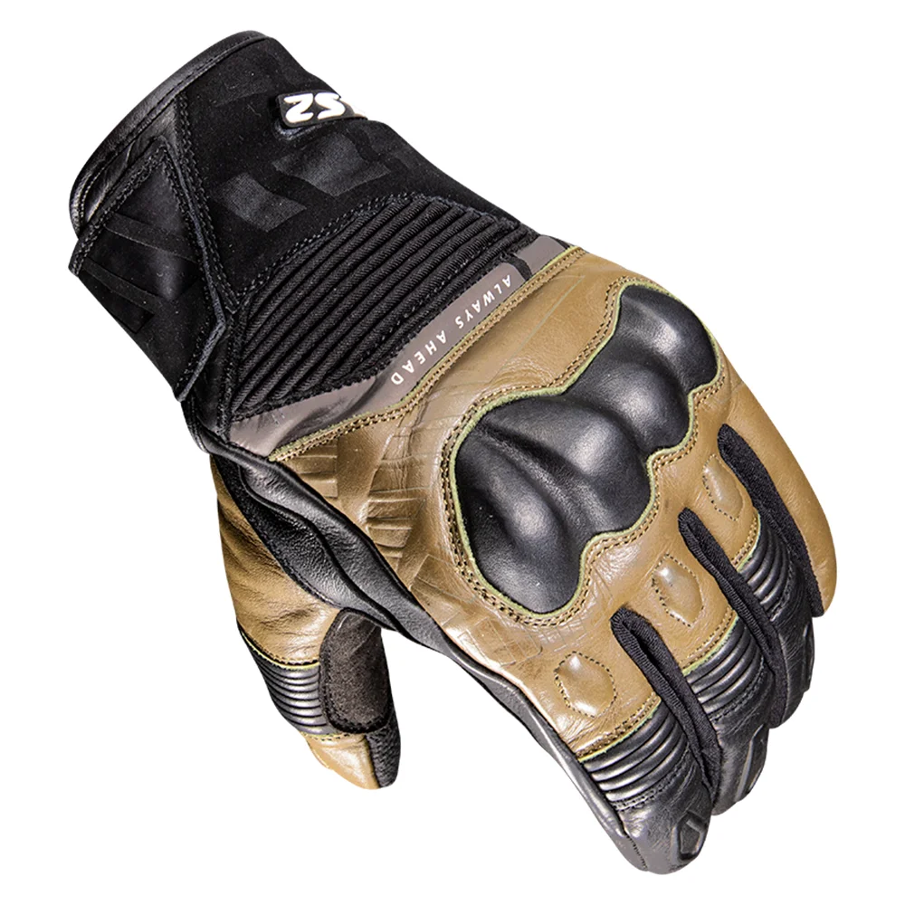 GUANTES VEL LS2 L NGO/CAFE OCTANE PIEL