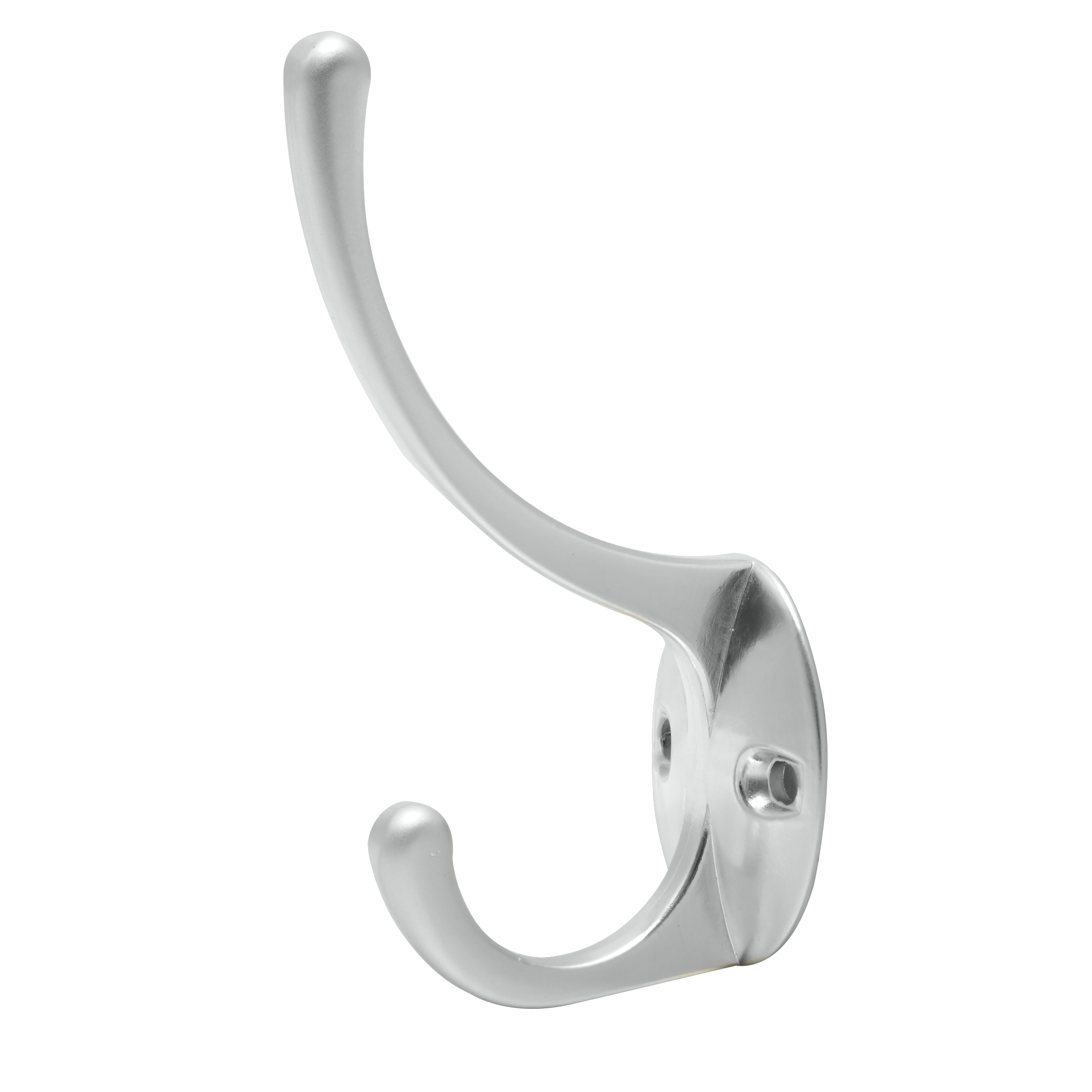 Gancho perchero doble, latón brillante Lock