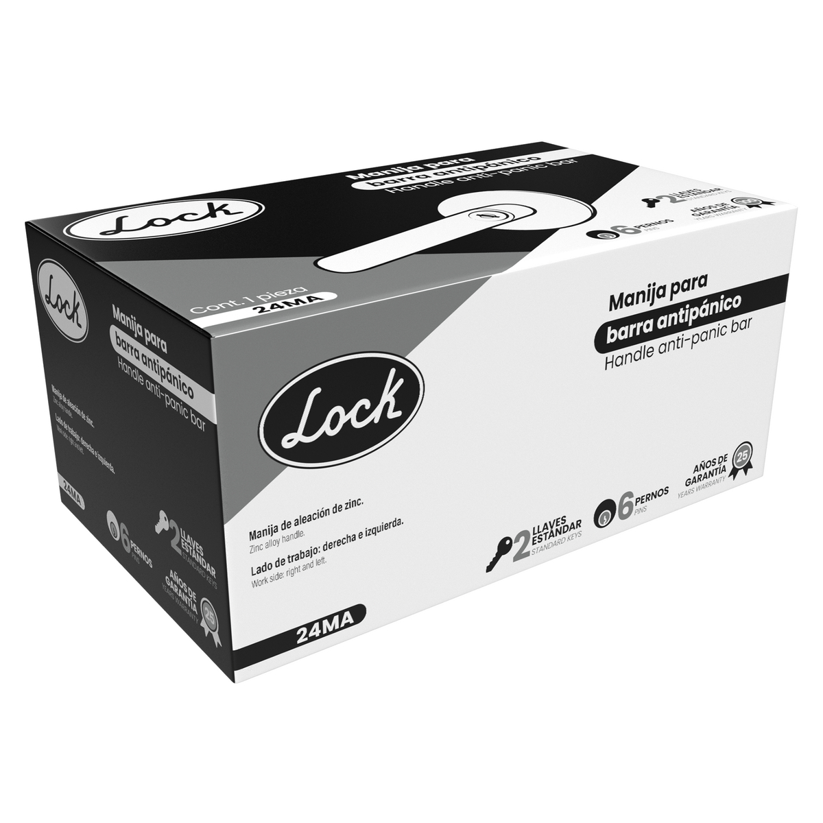 Manija recta para barra antipánico Lock