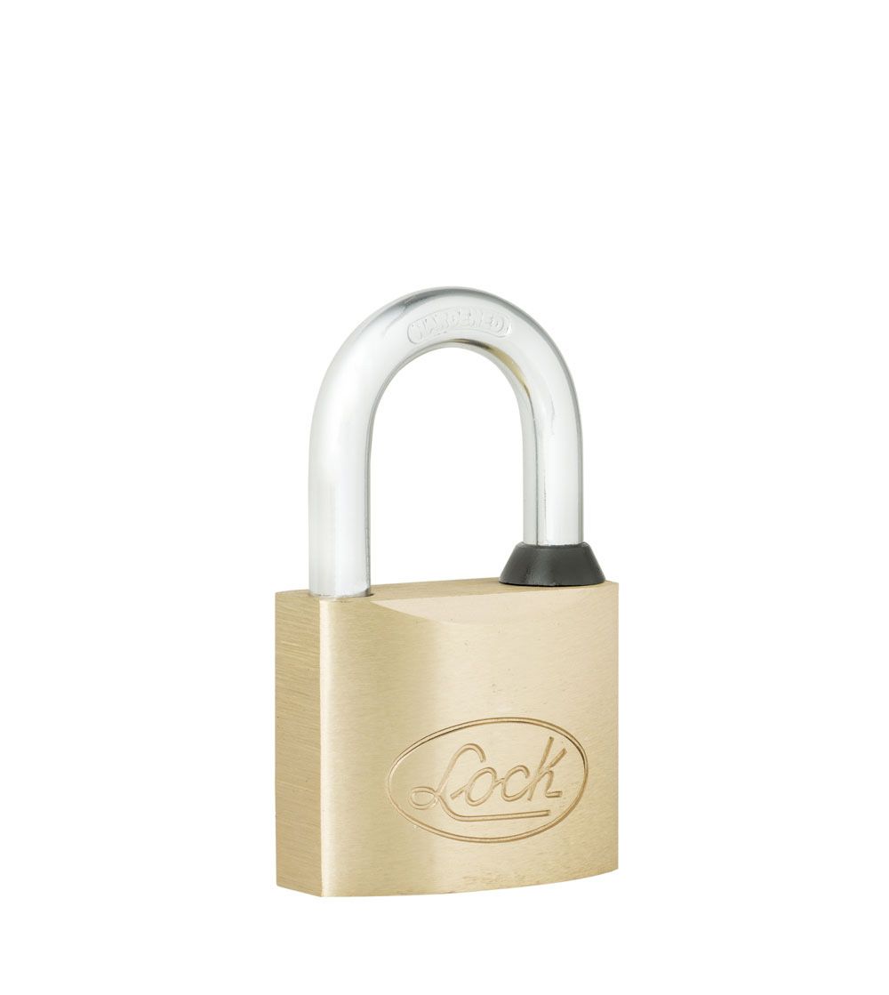 Candado de latón corto 40 mm, llave tetra Lock