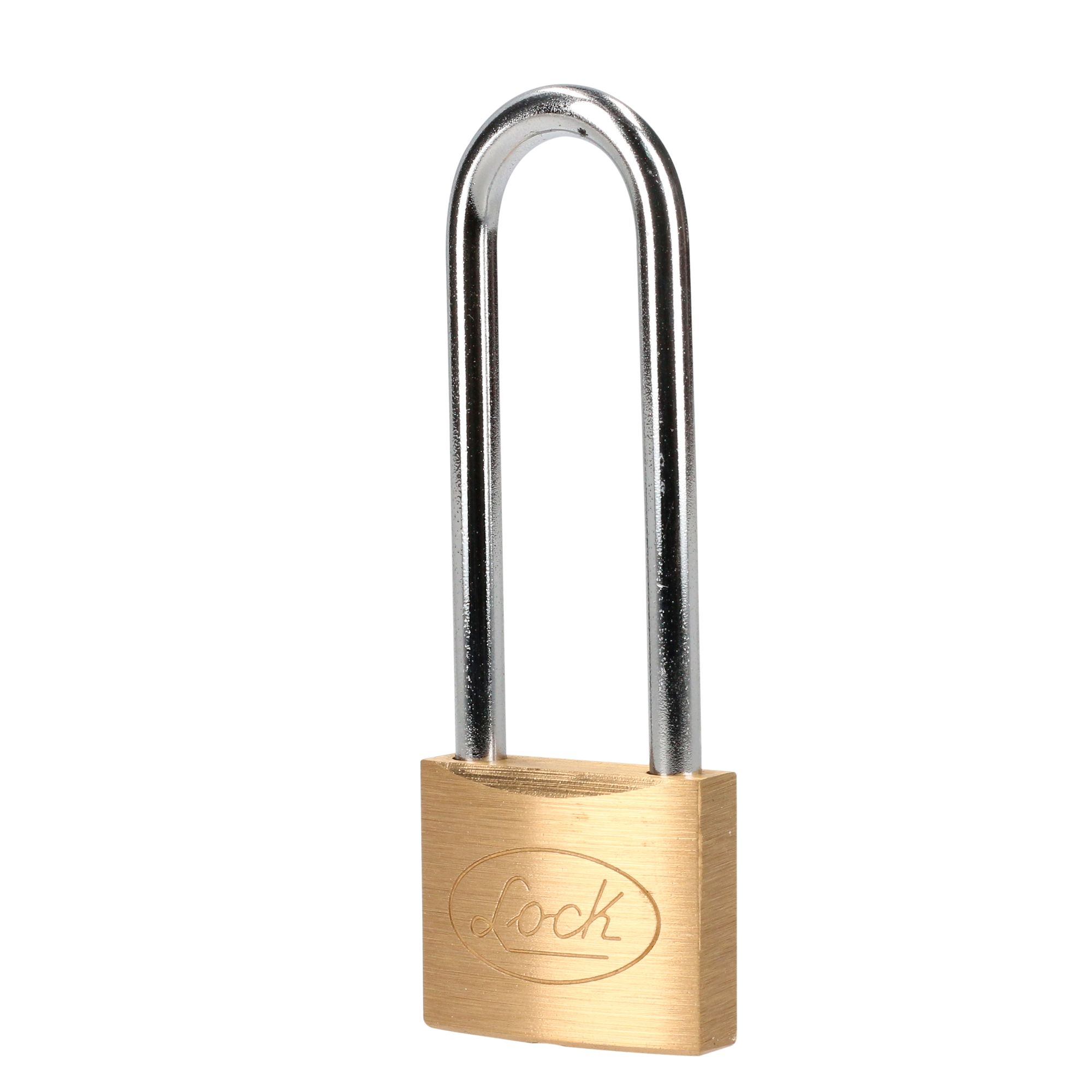 Candado de latón extra largo 40 mm, llave estándar Lock