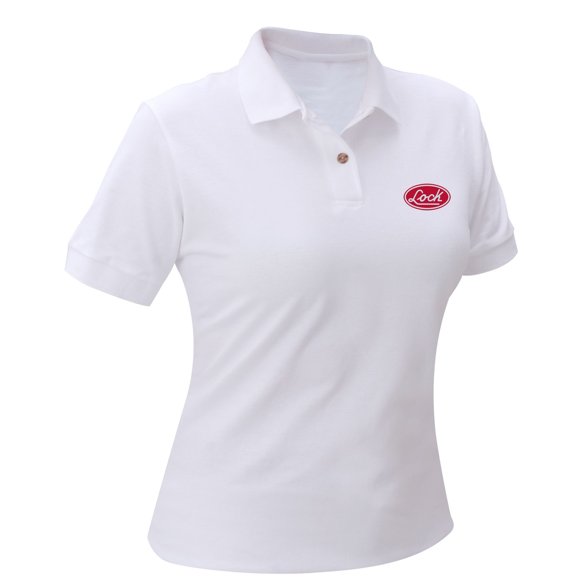 Playera tipo polo para dama color blanco talla CH Lock