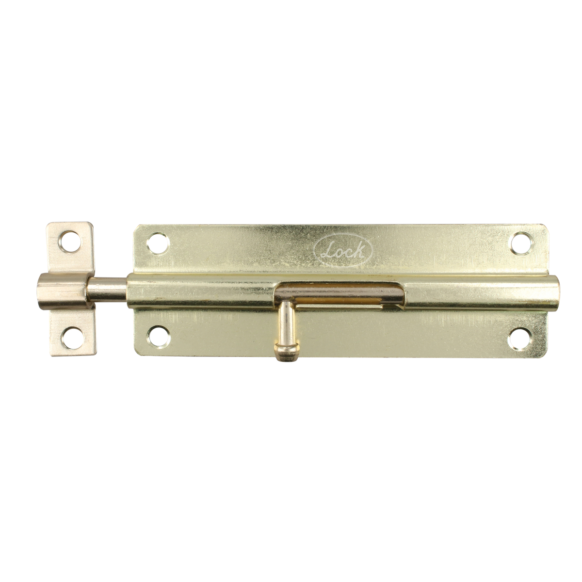 Pasador de sobreponer tipo barril acabado latón brillante, 4 cm Lock