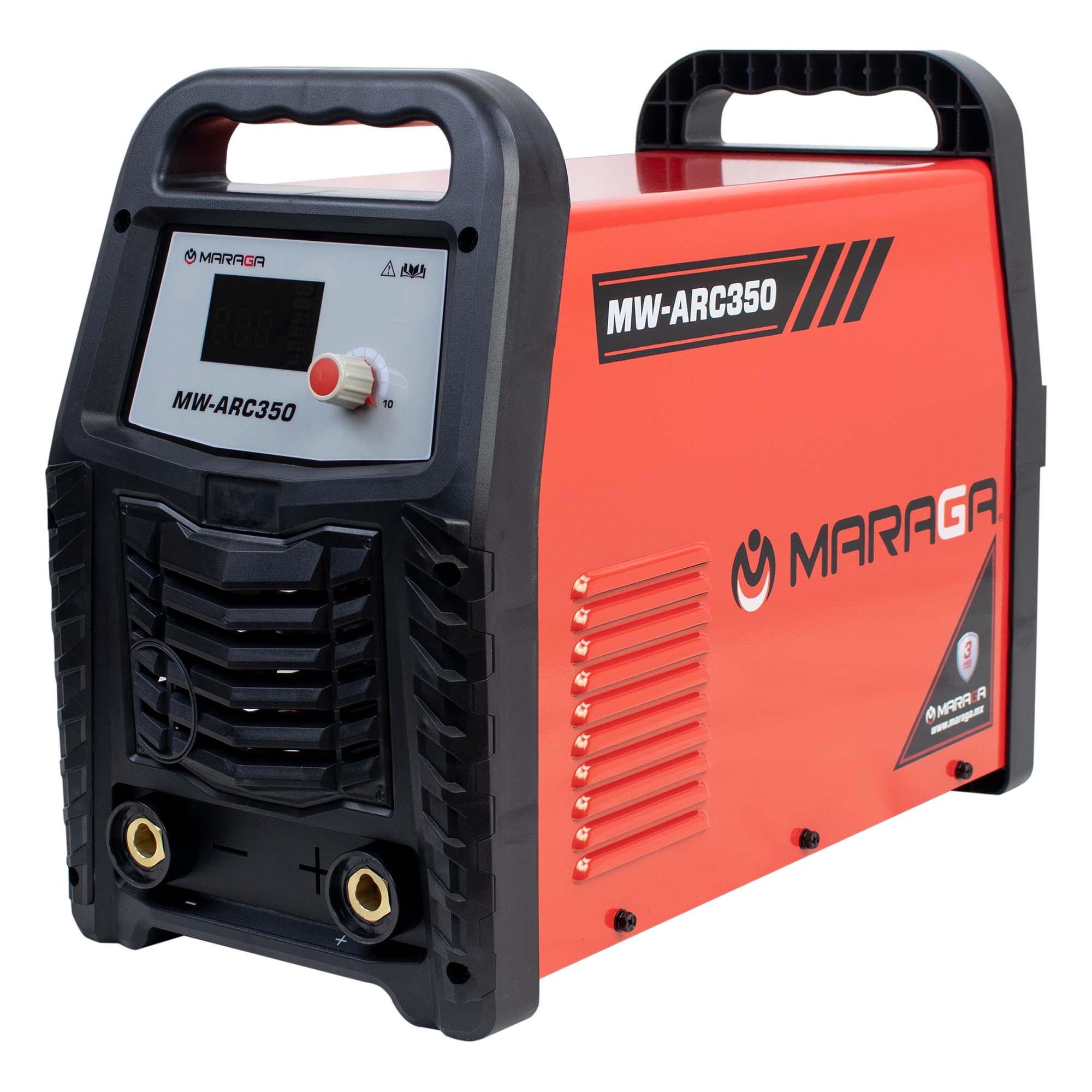 Soldadora Inversora MW-ARC350 350A 220/440V Industrial con VRD Soldadora Inversora MW-ARC350, 350A, 220/440V con SMAW y GTAW (LIFT TIG), Pantalla Led, AutoLine, AntiStick, HotStart, ArcForce, FuncionVRD, 1y3 Fases